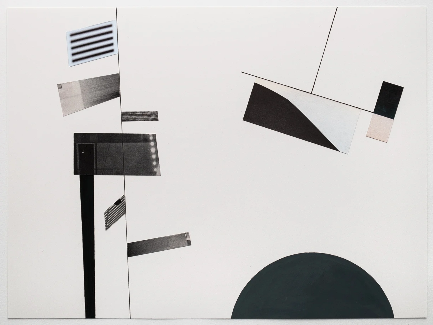 Untitled (#170), 2013, gouache, pen, collage on paper, 9 x 12 ¼"