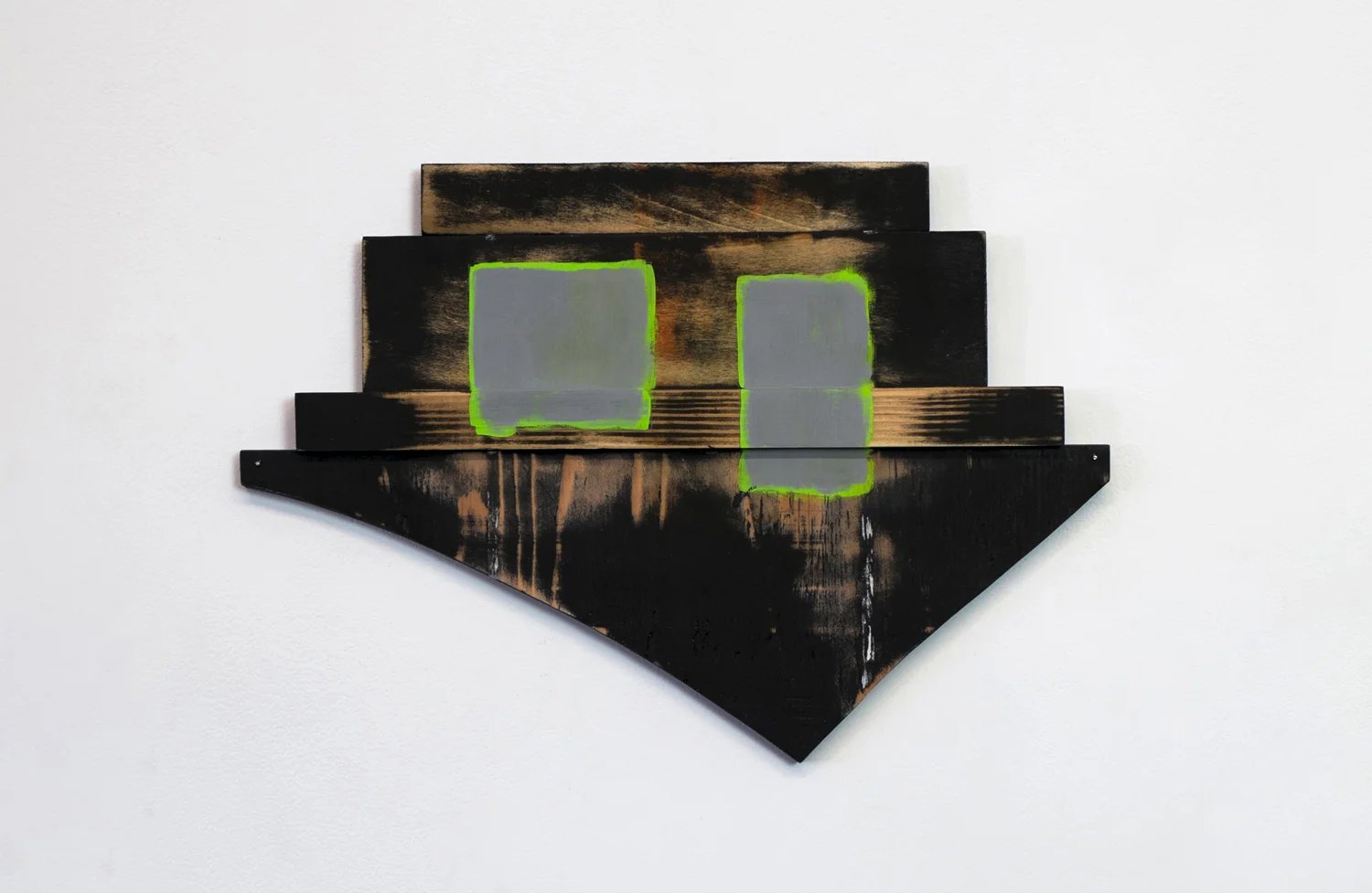 Untitled, 2014, wood, paint, nails, 13 ¾ x ¾ x 9 ½”