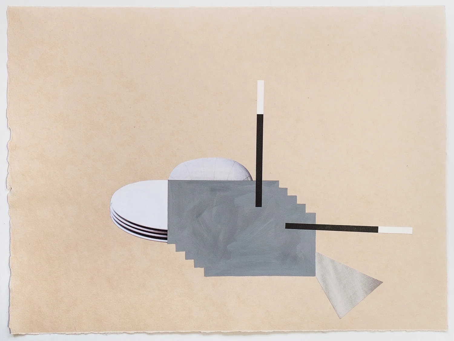 Untitled (#156), 2013, gouache, collage on paper, 10 x 15"