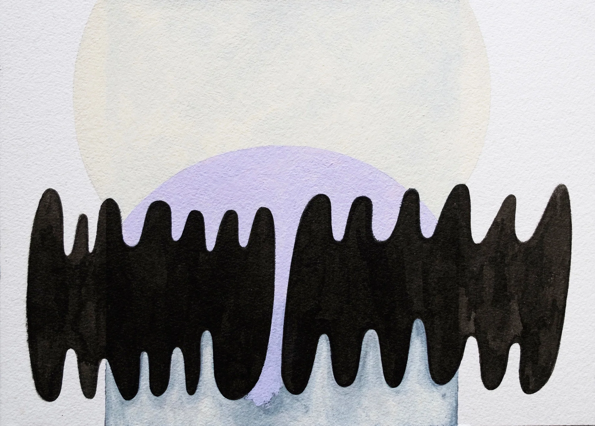 Untitled (#259), 2018, ink and paint on paper, 10-1/4 x 14-1/4”