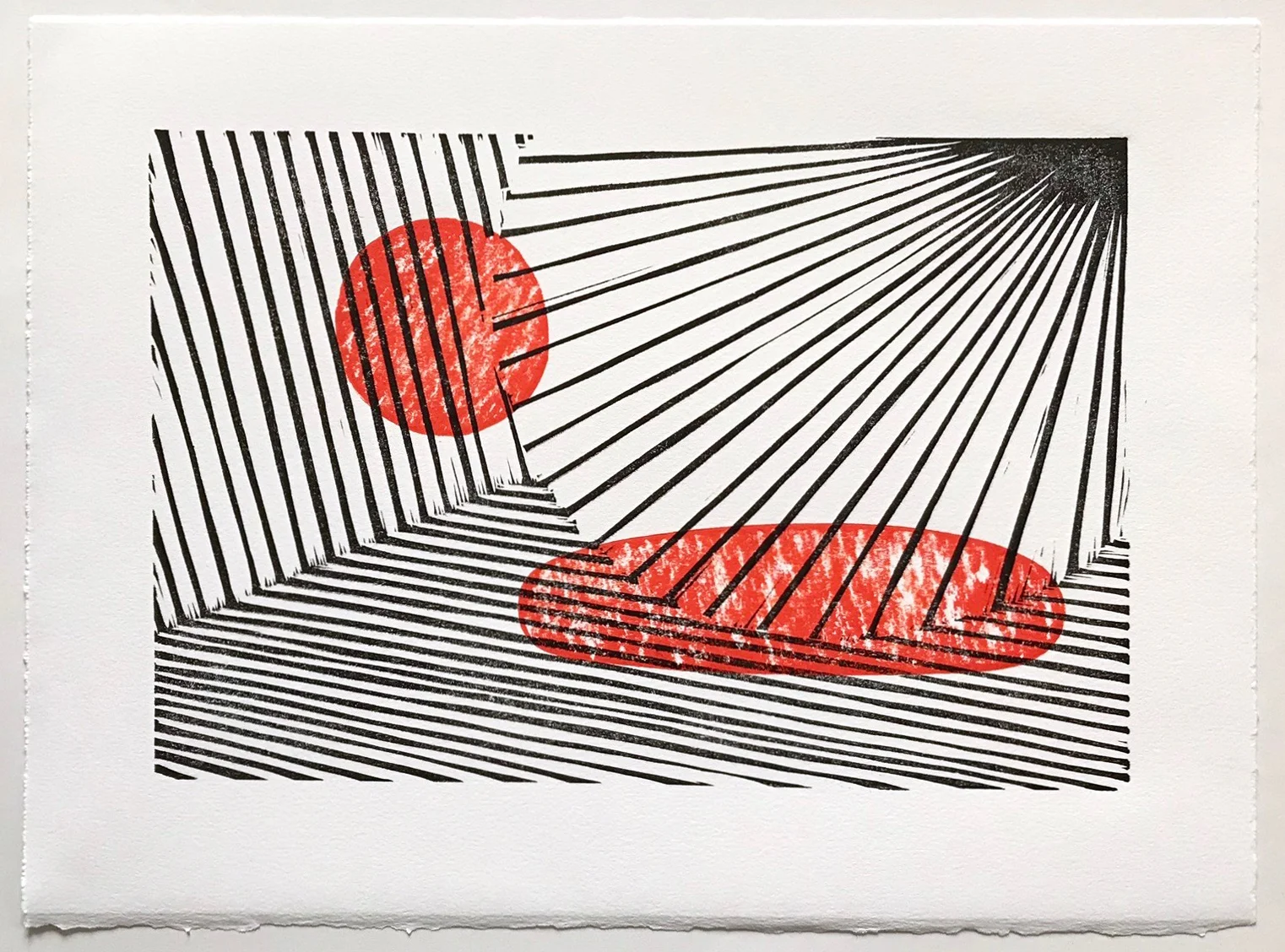Untitled (no. 2), 2018, collagraph and linocut