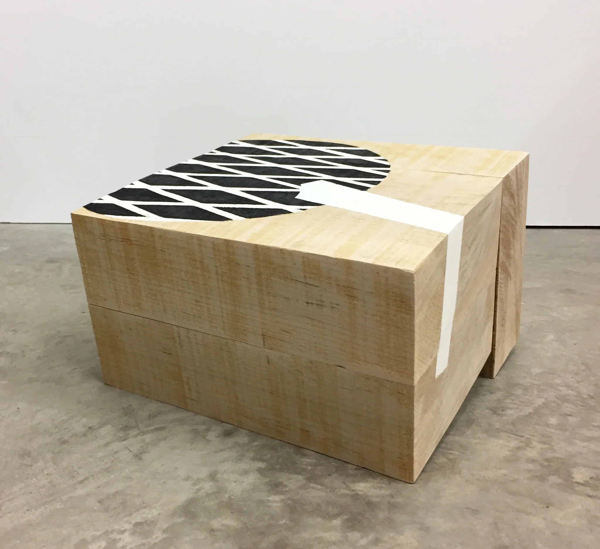 Untitled, 2018, paint, wood, 10-1/2 x 11 x 7-3/4”
