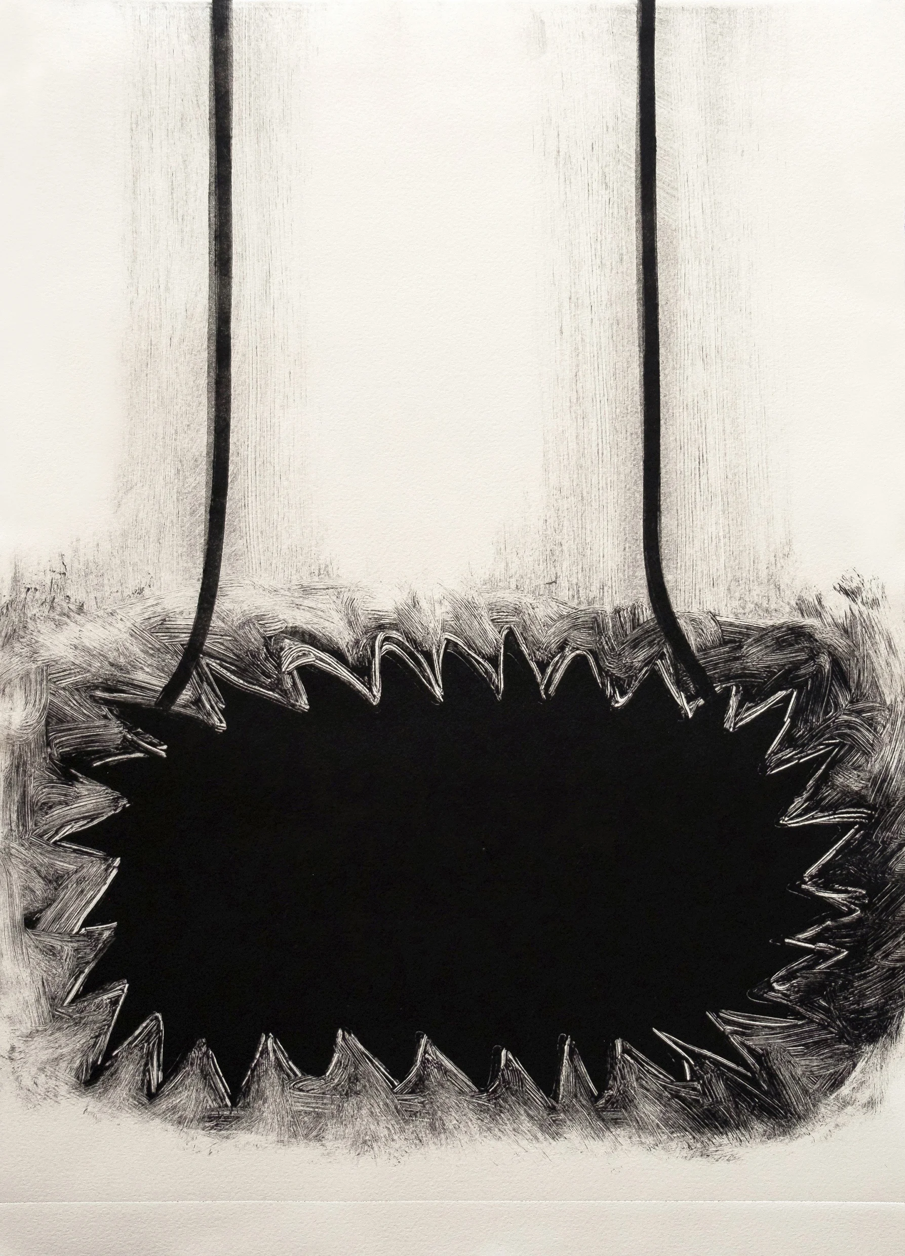 Untitled, 2019, monotype, 20-3/4 x 15"