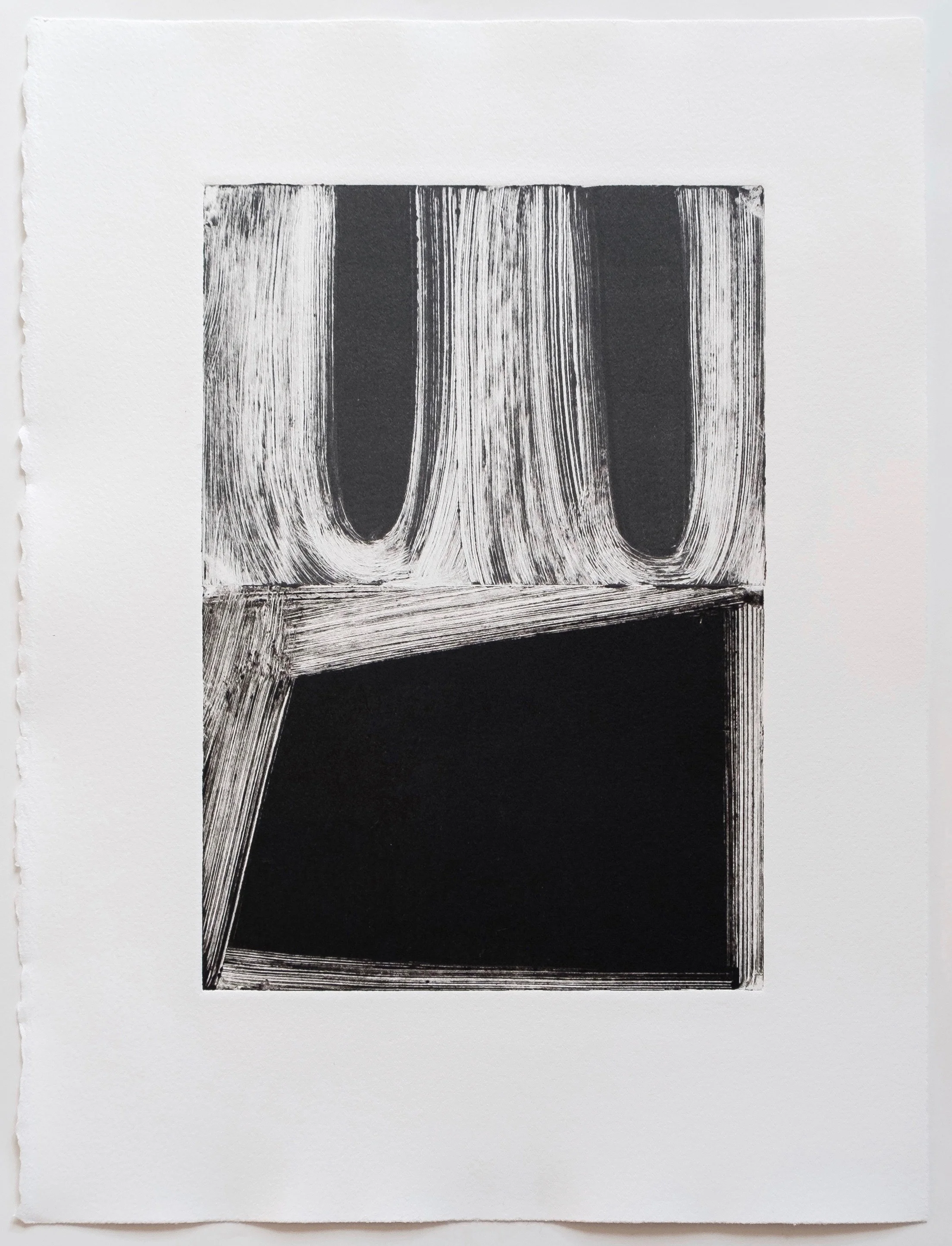 Untitled, 2019, monotype, 10 x 7” image size, on Rives BFK 15 x 11” paper