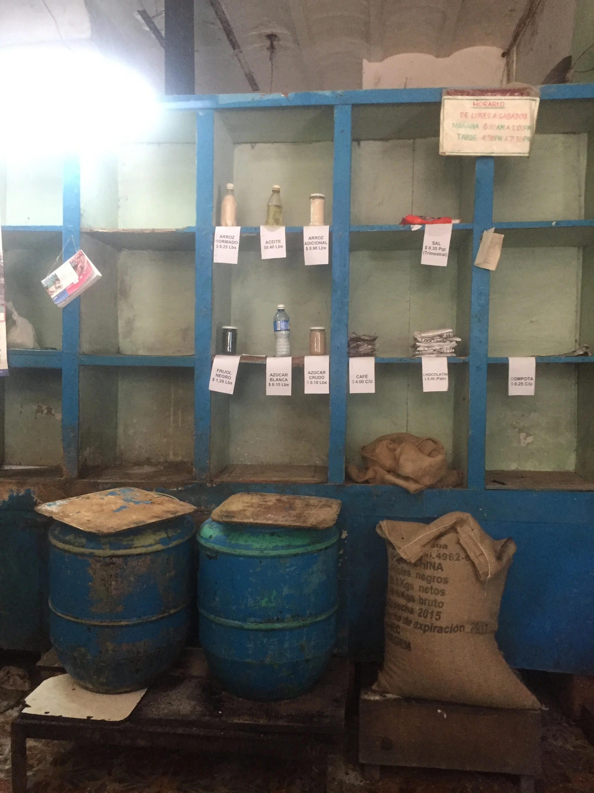 Government store, prices and allowances