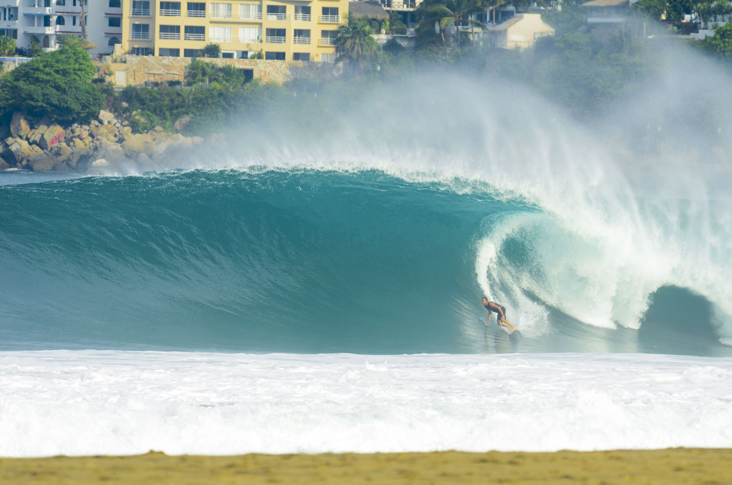 Owen Schults, our buddy from Australia, first in the water every morning