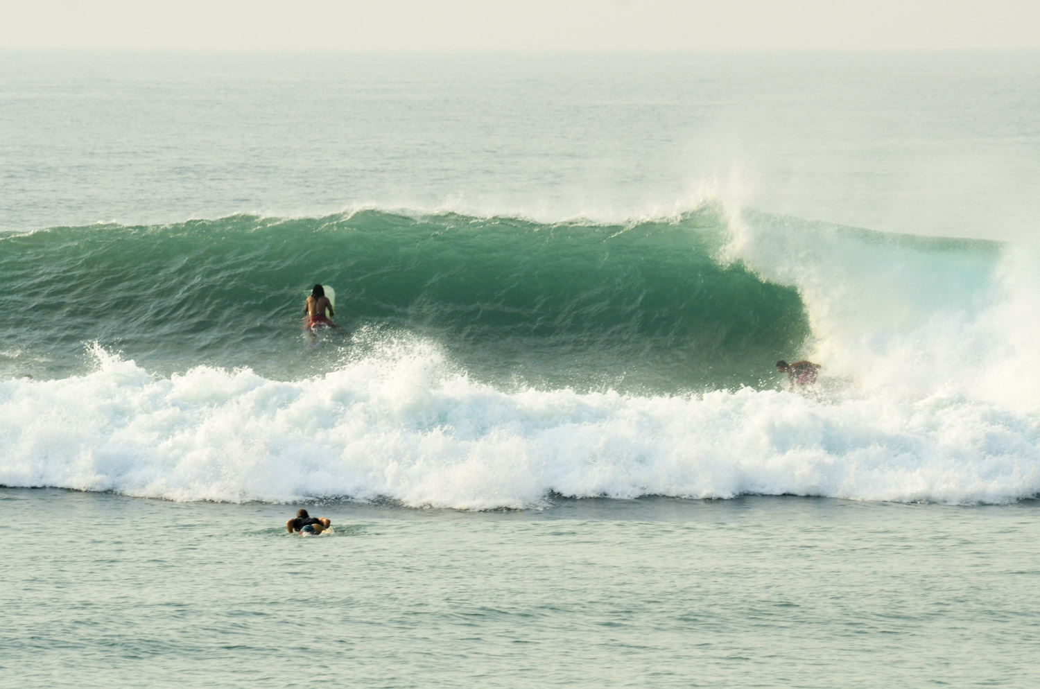 Local surfer on a late drop