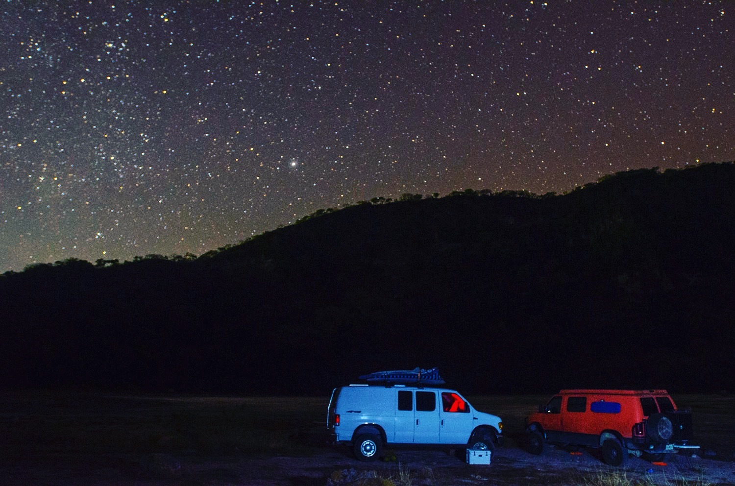 Spending the night in a crater, El Salvador