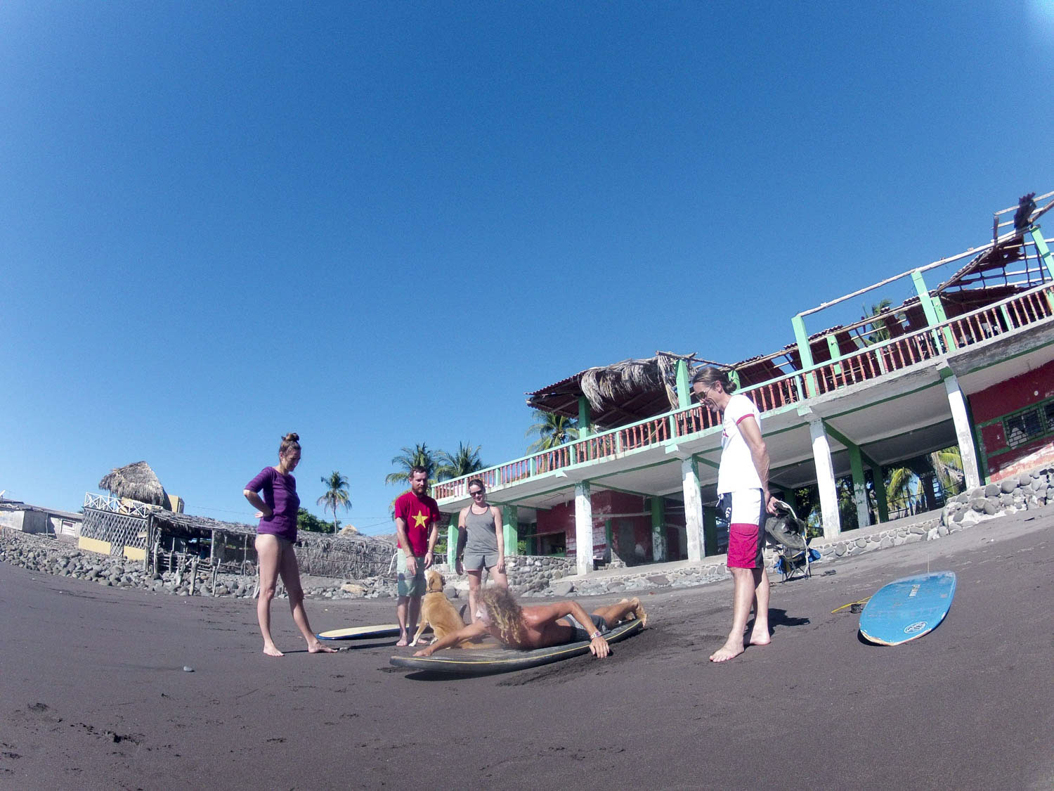 Land lesson with Saskia, Pete, Natasha and Mark