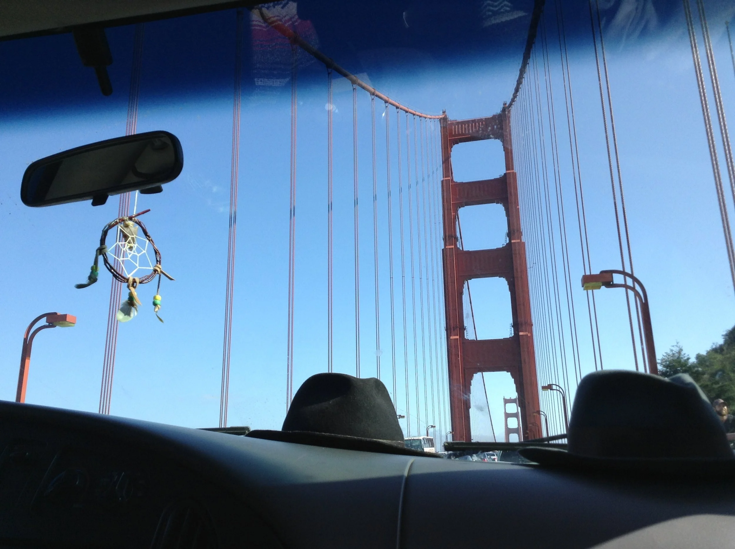 Crossing the Golden Gate Bridge for the first time