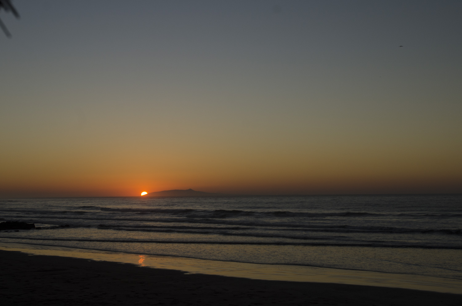 Sunrise at Las Flores, with our first view of Nicaragua