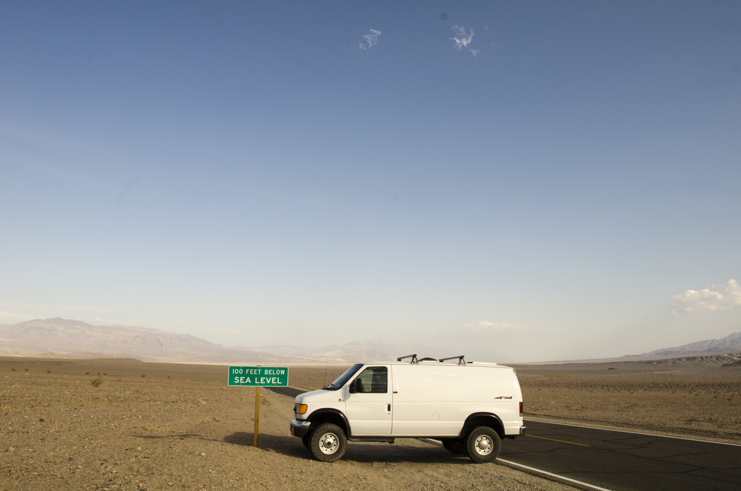 100 ft below sea level with the van