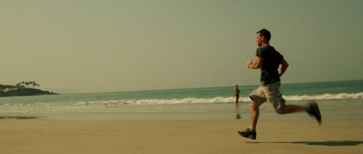 Matt Damon running down the Goa beach in the Bourne Supremacy 
