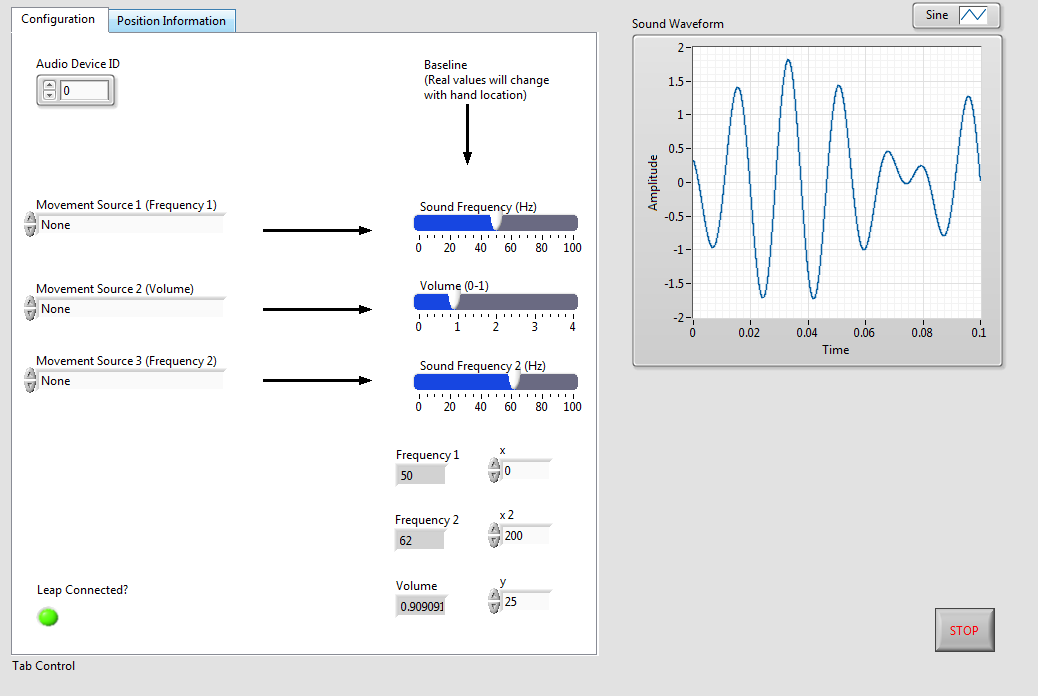 Hand Tracking + Binaural Beats Sound Machine