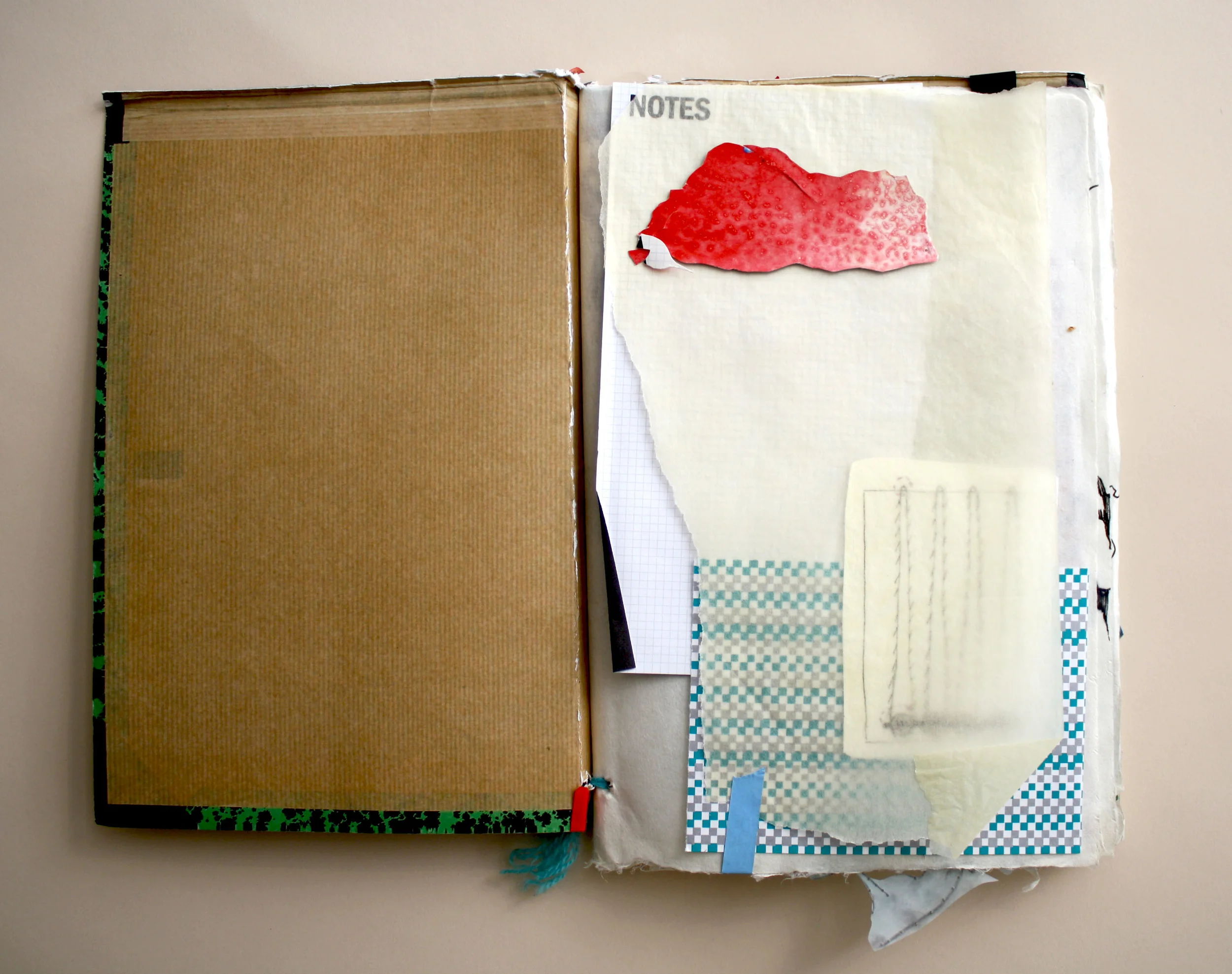 page 1: spilled paint cloud, old schematics 