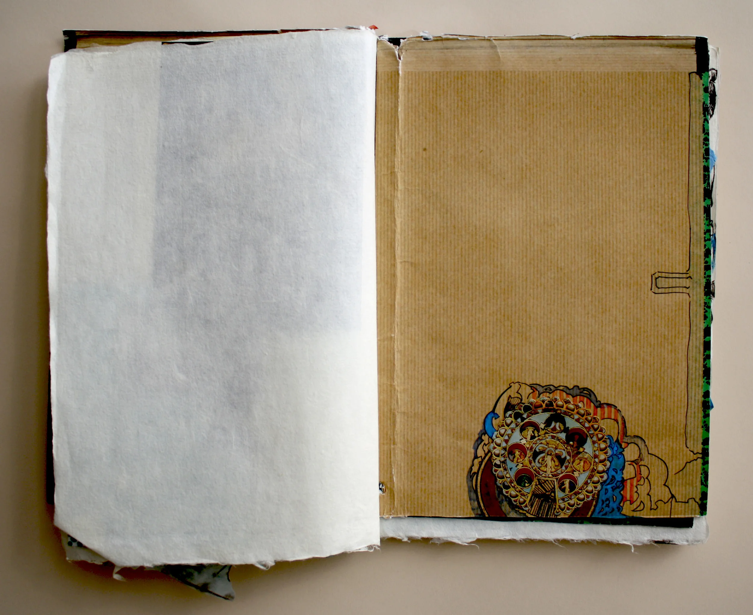 page 2: old national geographic clipping and sharpie line work