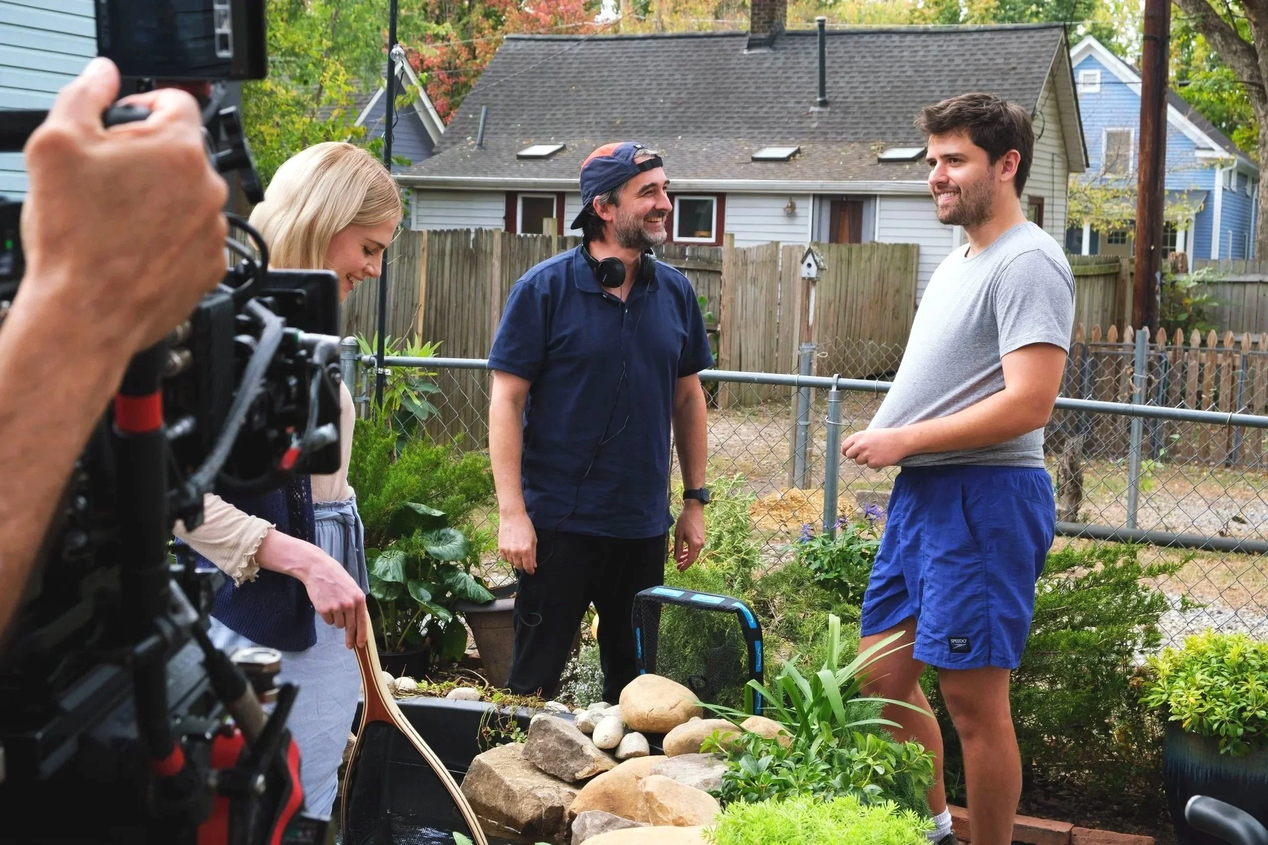 Jay Duplass, Cooper Raiff, and Lucy Boynton