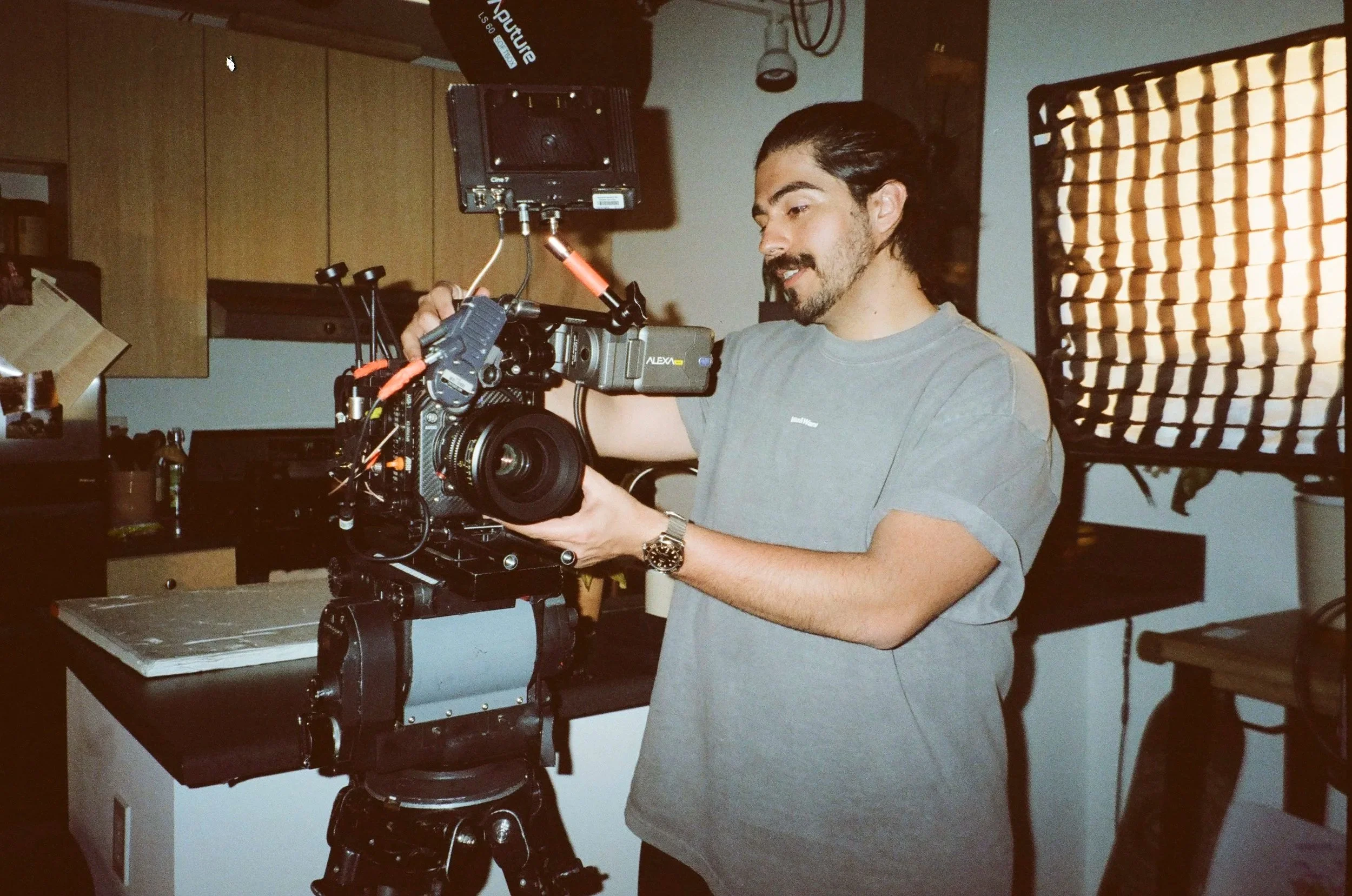 Sean Valdivieso at camera