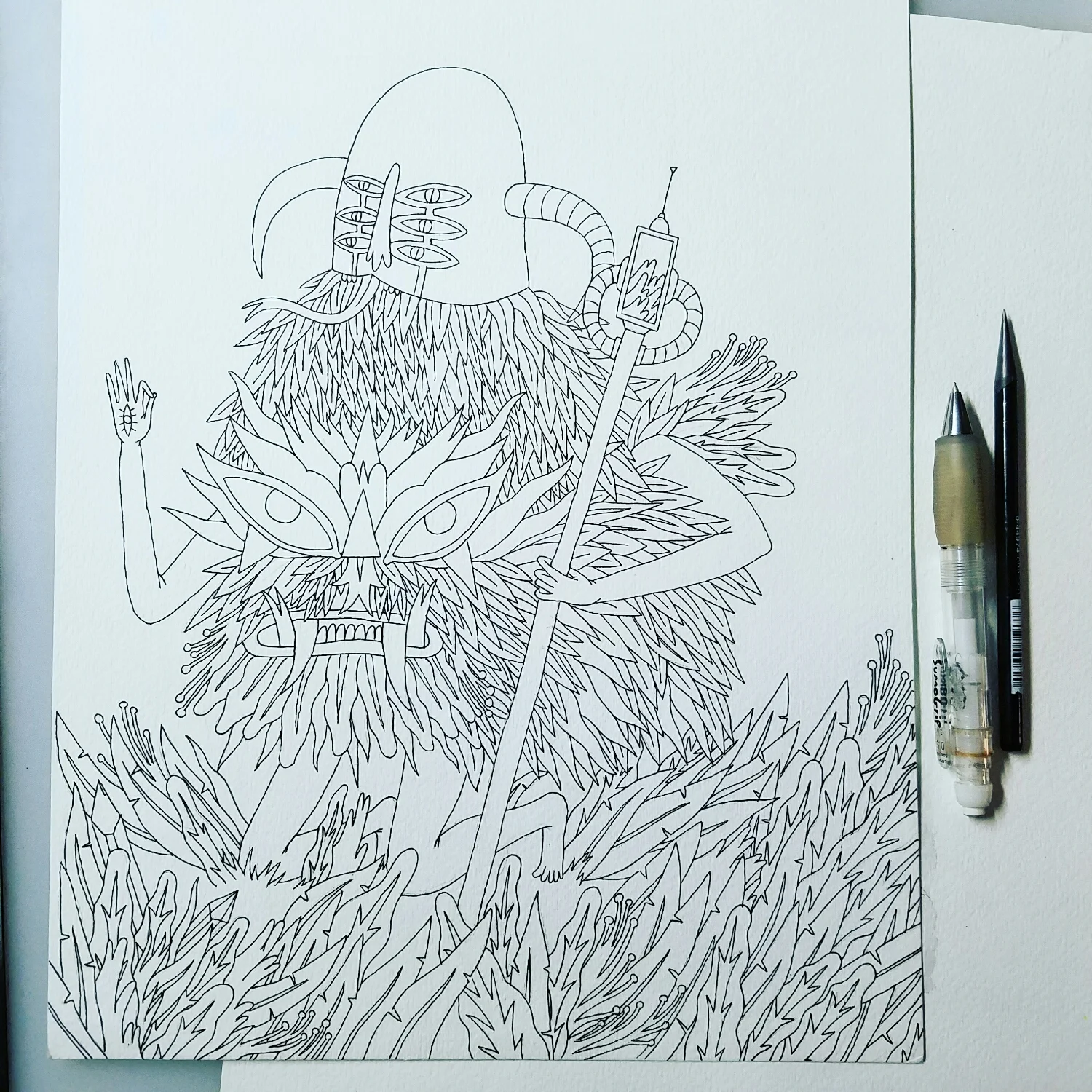 A work in progress shot from my upcoming shaman series.