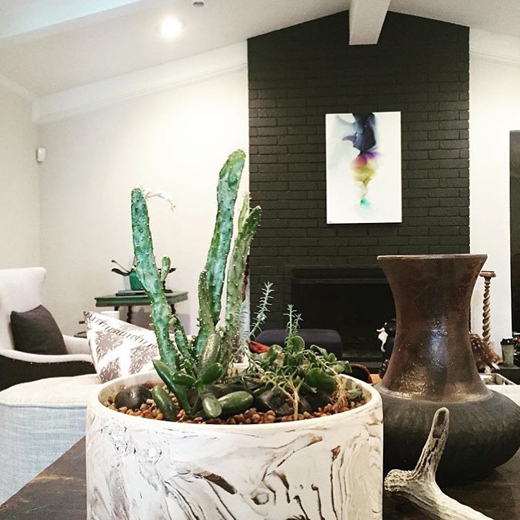 Elevation , 36x24", installed in private residence, San Antonio, TX, 2016. Designer Kendra Elsie of Collectively Kay .