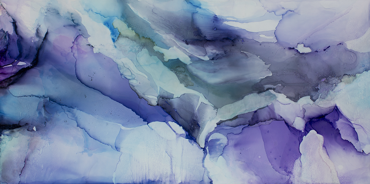 Wingspan II , ink and acrylic on Claybord, 40x80", 2016