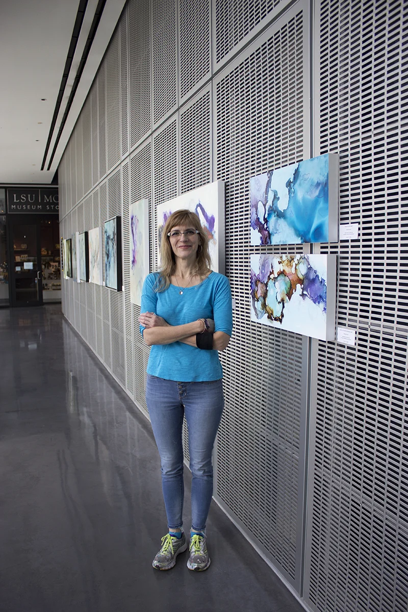 Shaw Center for the Arts (pop-up show guest of FW Gallery ), Baton Rouge, LA. 12/2015 - 1/2016. The artist pictured above.
