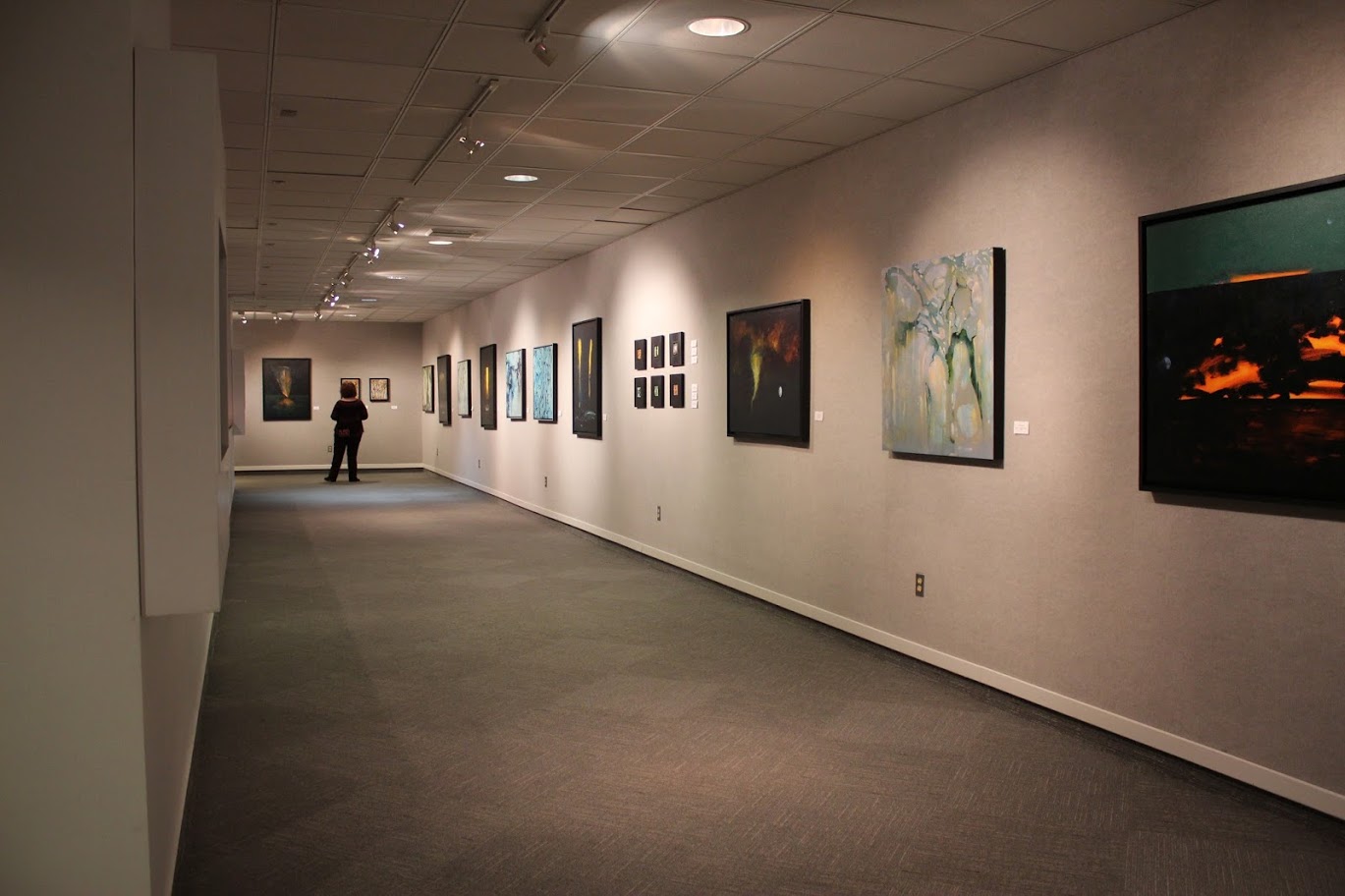 Northwestern State University, Orville Hanchey Gallery , Luminescence, with Tony McDonald , Natchitoches, LA. 1/8/15 - 1/29/15. My friend Robin, for scale.
