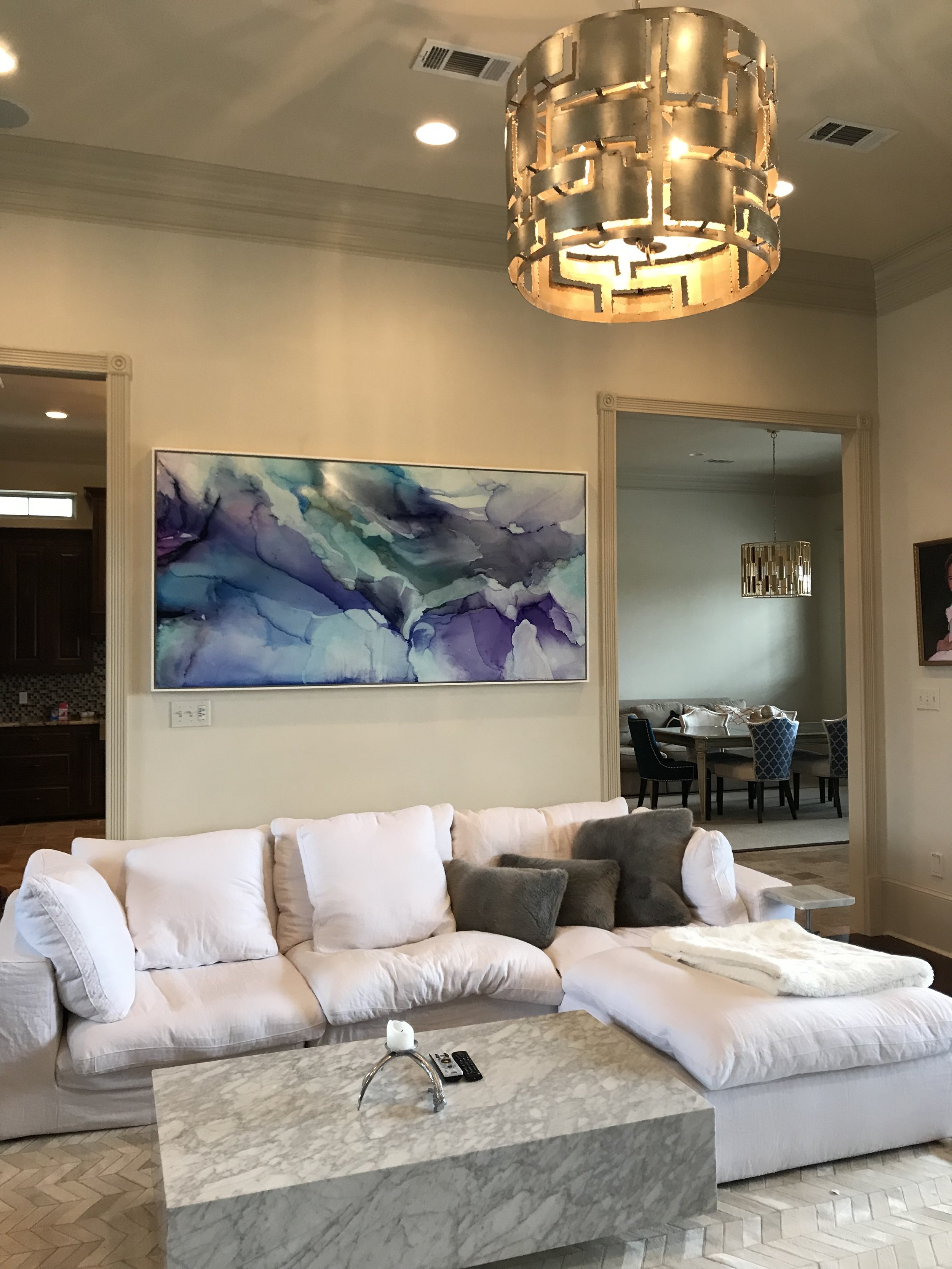 Wingspan II, 40"x80", installed in private residence, Baton Rouge, La. Photo courtesy FW Gallery 2018.