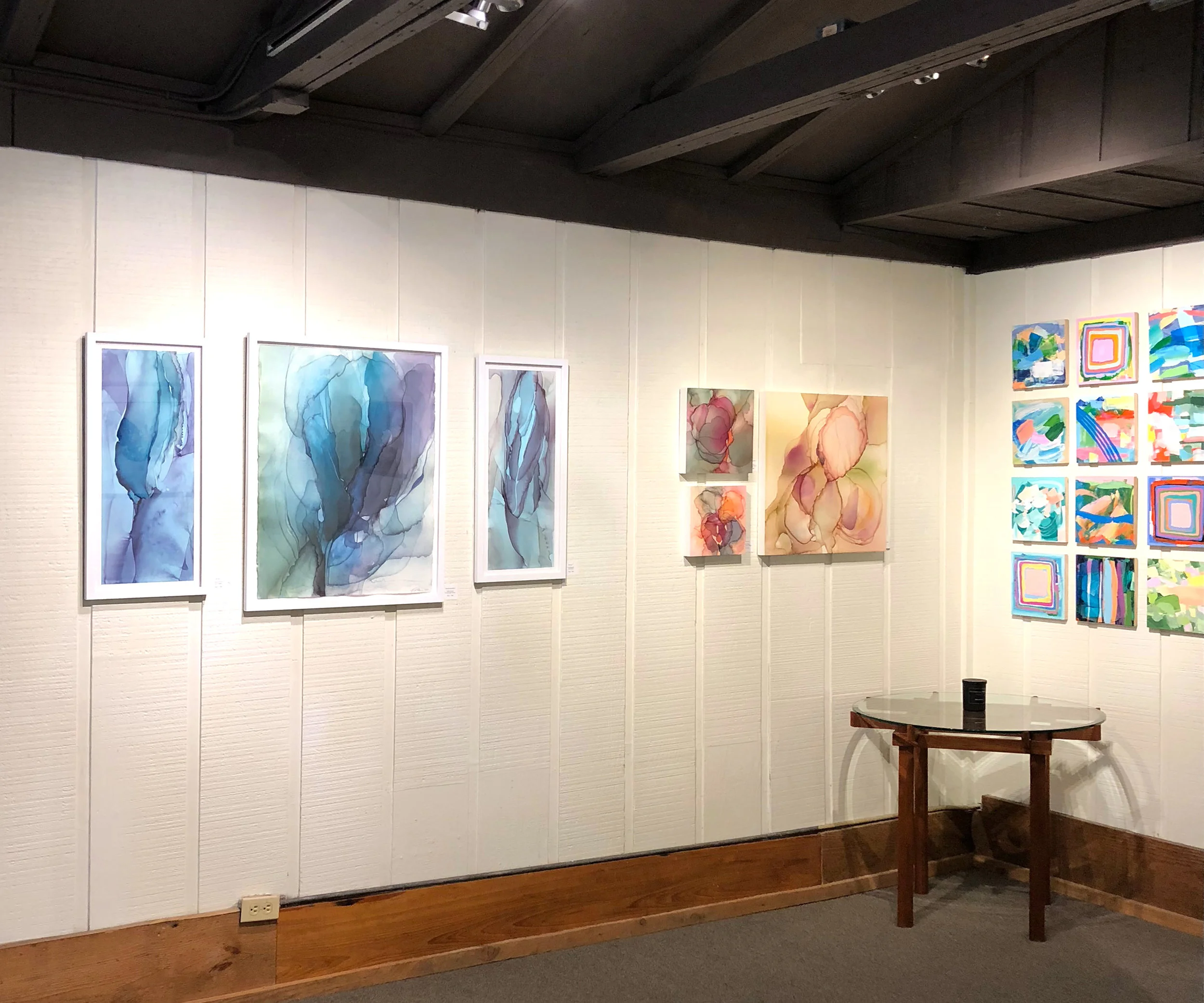 Summer Show at FW Gallery in Baton Rouge. Open now through summer. My works on paper and Claybord shown left. (Taylor Cox shown on right wall)