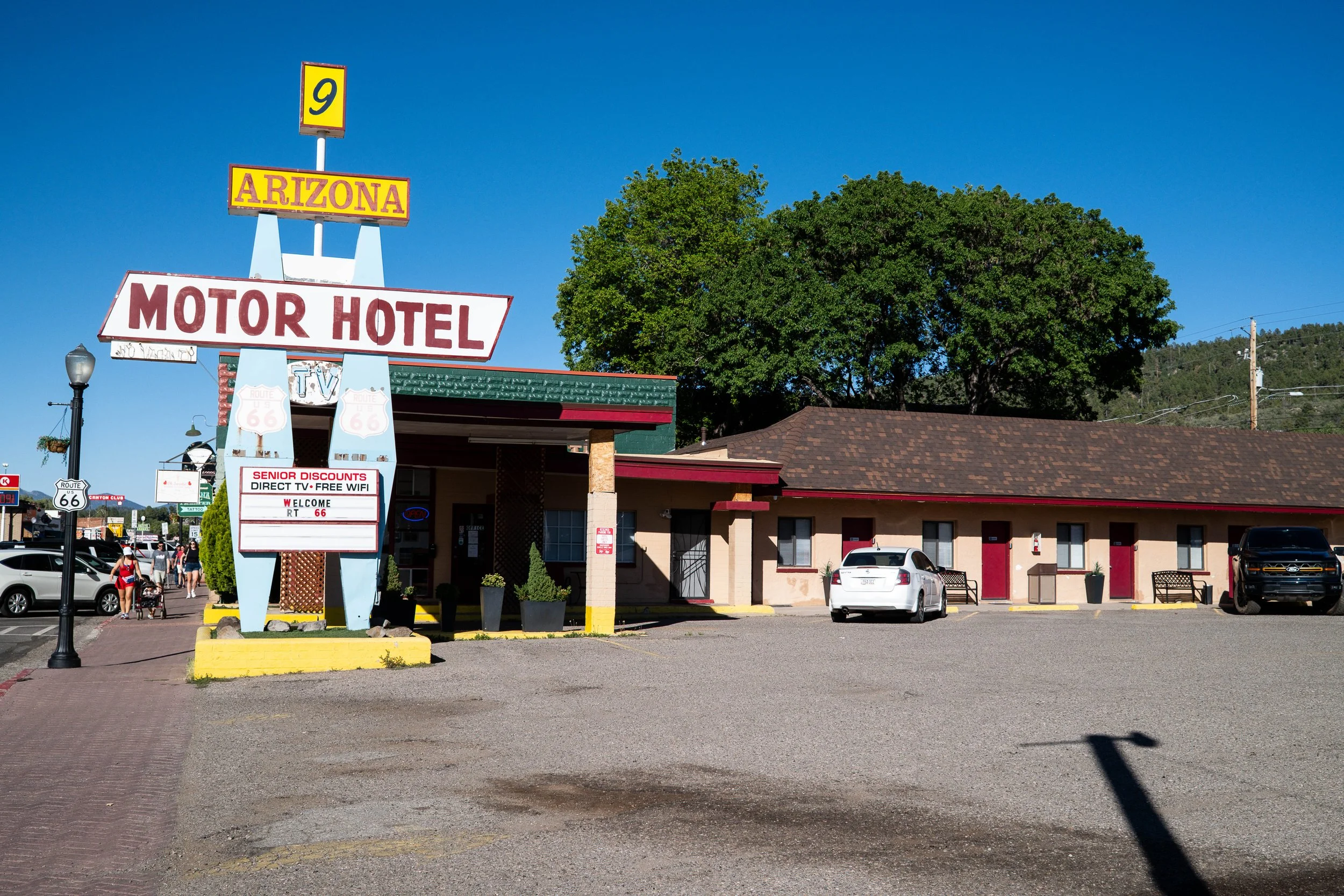 Motor Hotel Route 66 Road Sign