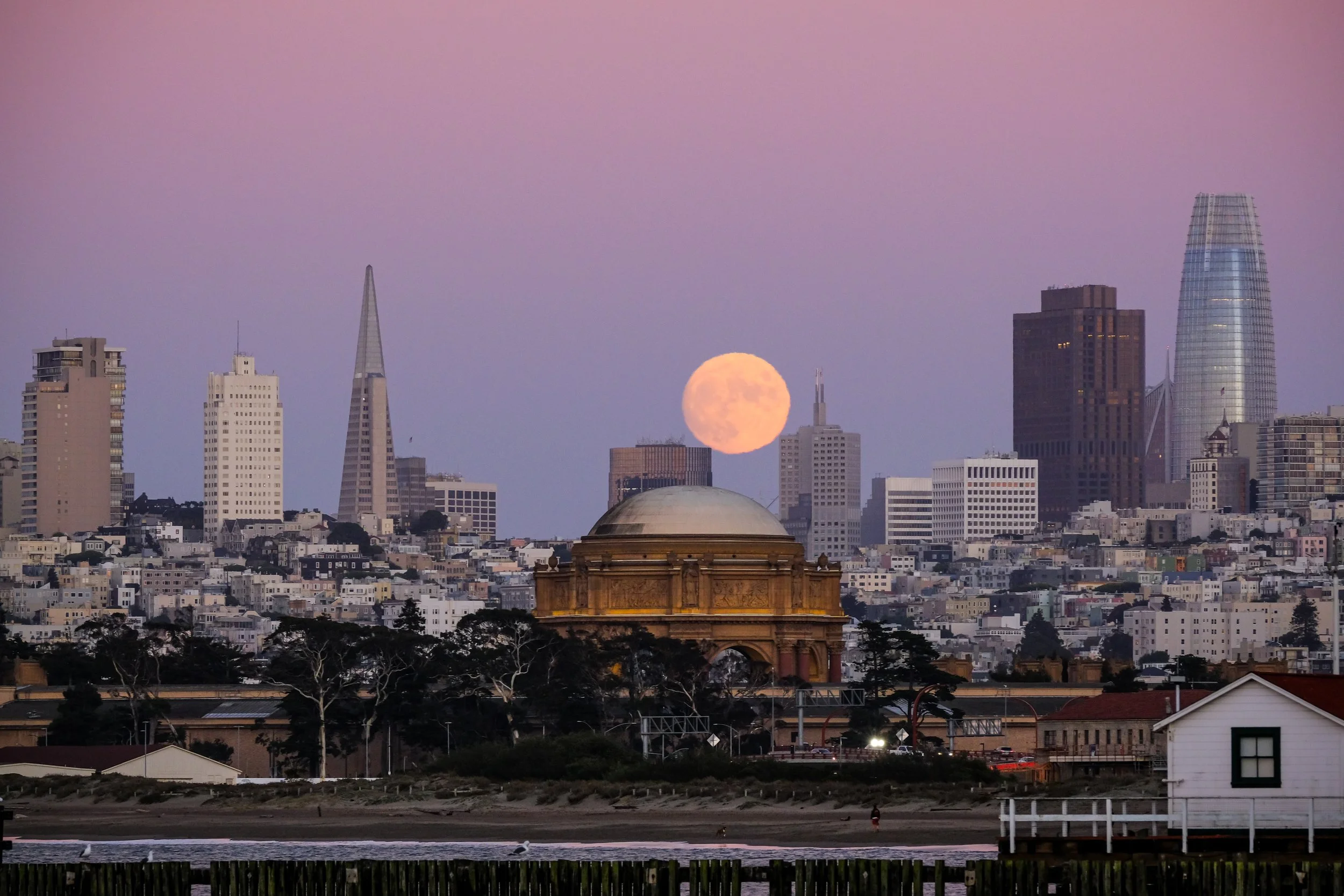 Full Moon over Downtown San Francisco 
