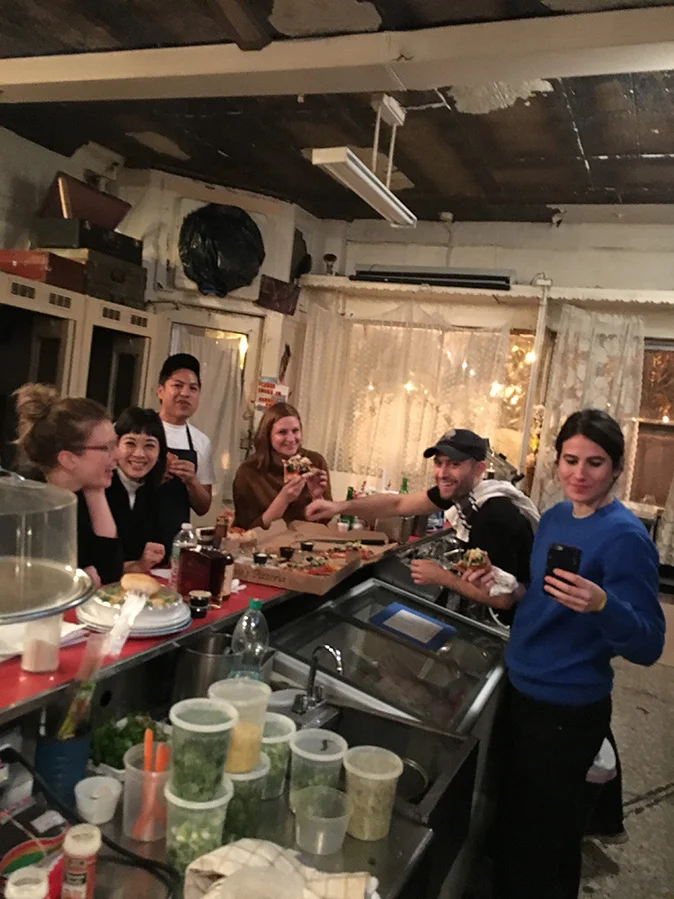 The chaos before the storm. Some of the team, left to right: Jenny, Vanessa, Kristian, Deanna, Teddy, Jess 