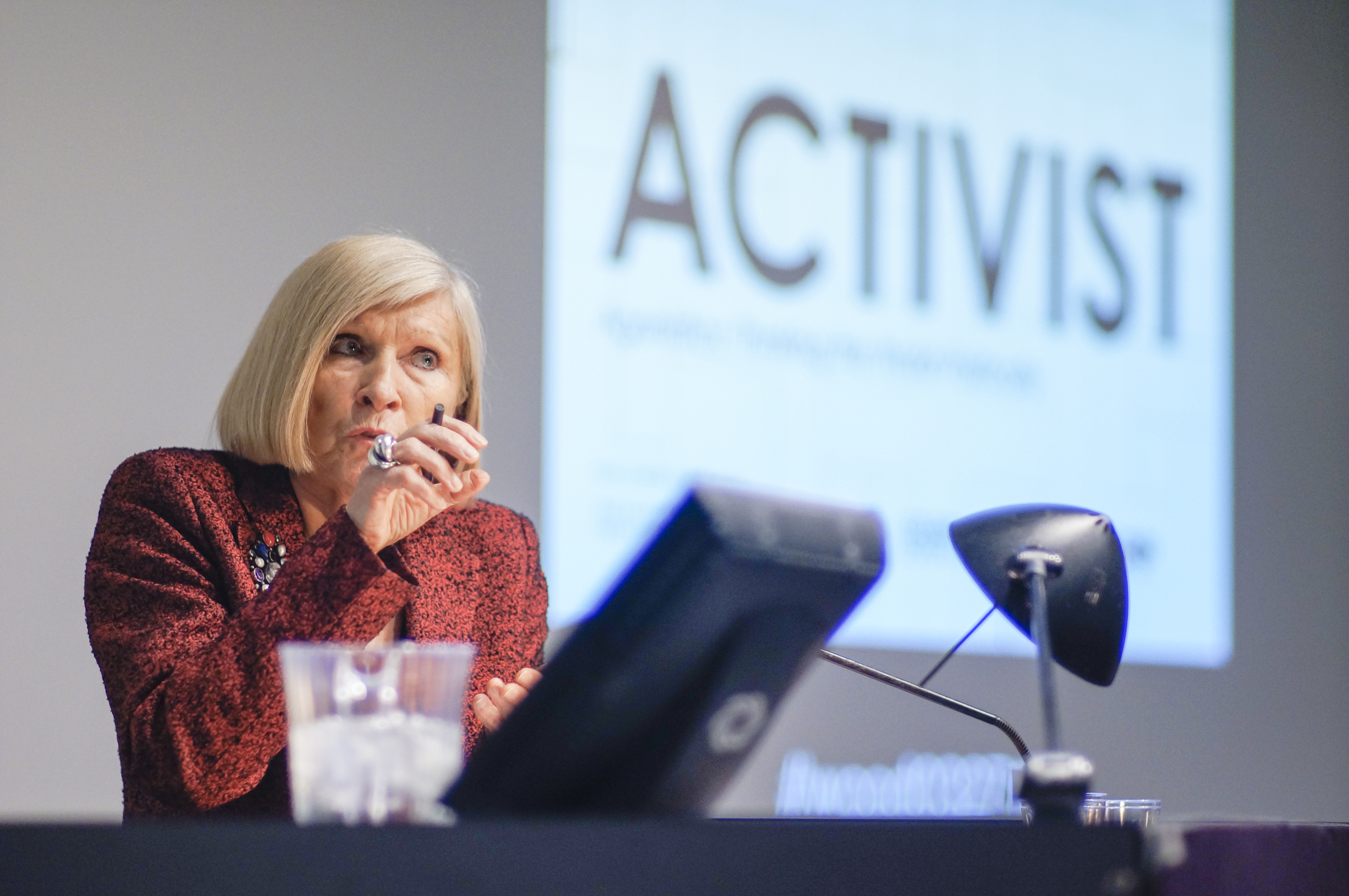  Chantal Mouffe discusses her book  Agonistics: Thinking the World Politically,  March 27, 2014, Wood Auditorium, Columbia University.  