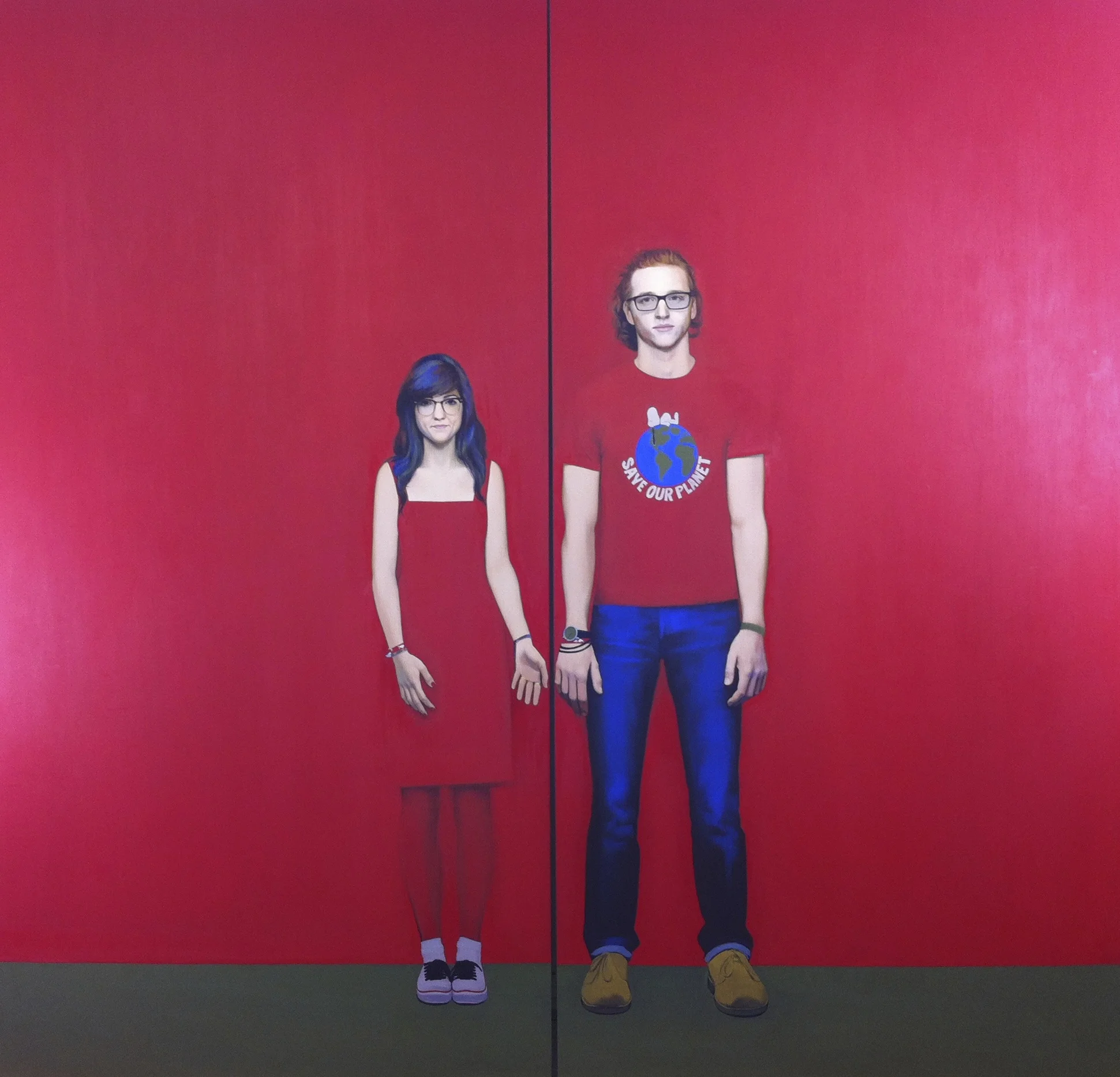 Cassidy & Ezra - Oil on aluminum - 96" X 98" - 2012