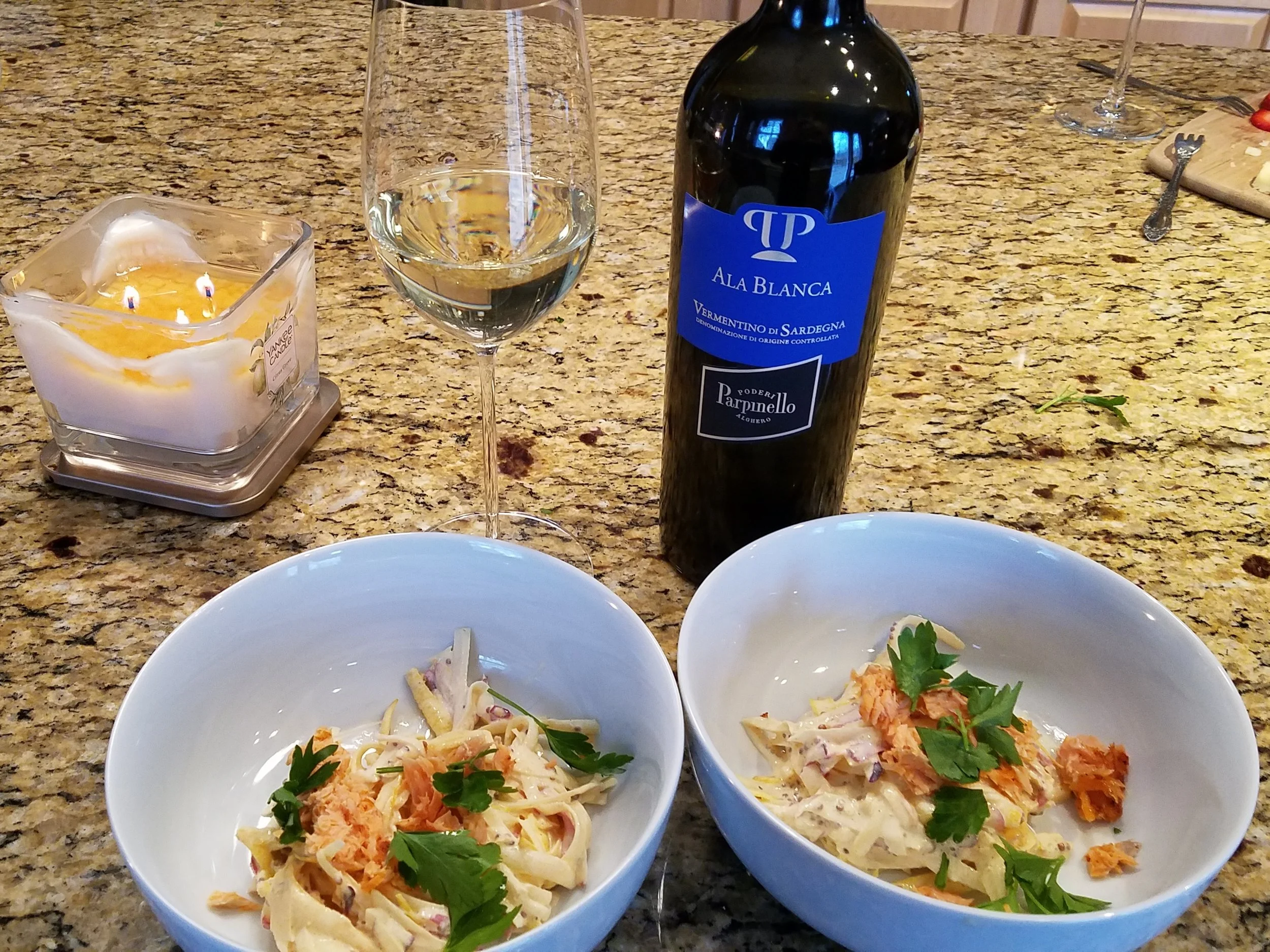 Roots Rémoulade with Smoked Salmon paired with Ala Blanca Vermentino