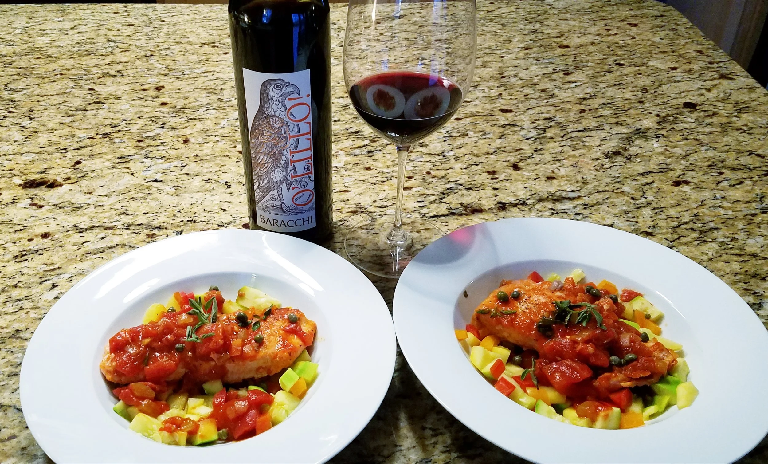 Steel Head Trout Fra Diavolo with Barracchi O’lillo Super Tuscan
