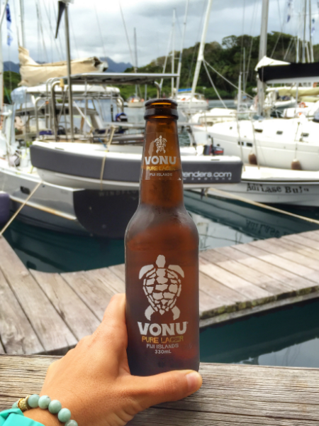 I drink beers in Fiji