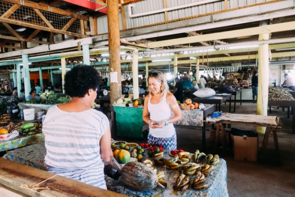 Savusavu town market trip. 