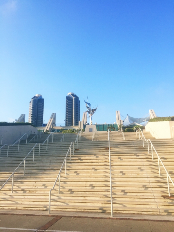 Harbor-facing stairs