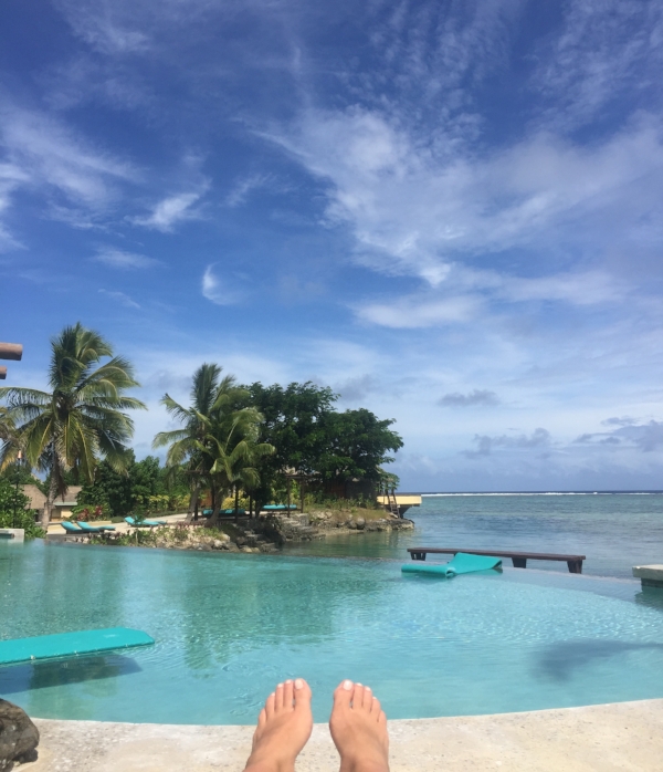 The Wai Bar Infinity Pool overlooking the ocean
