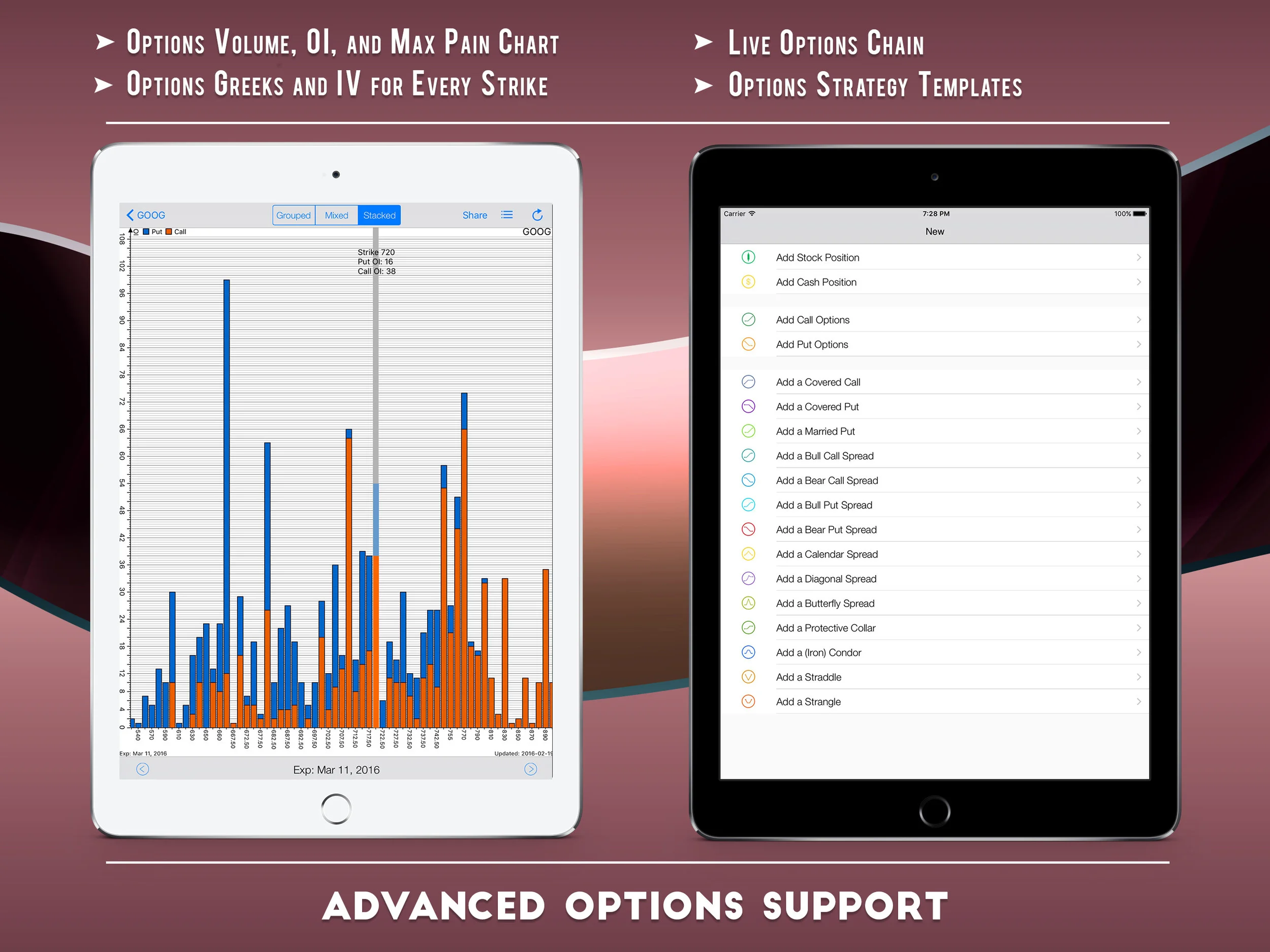Advanced Options Support