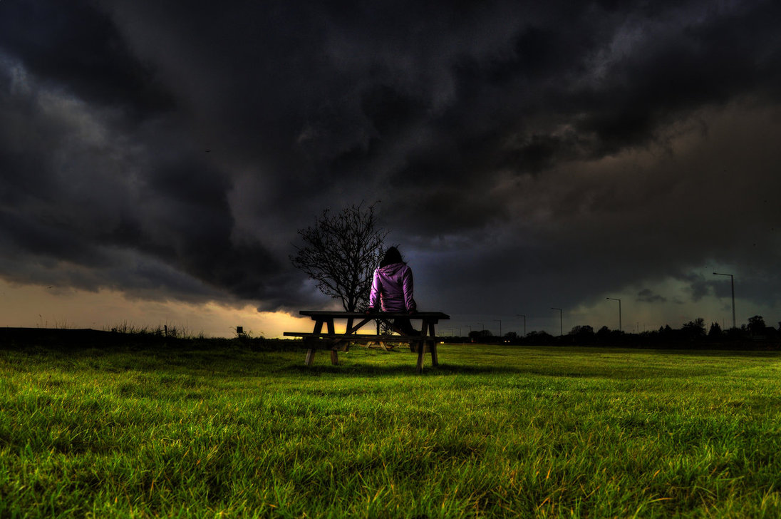 Contemplating a coming storm.