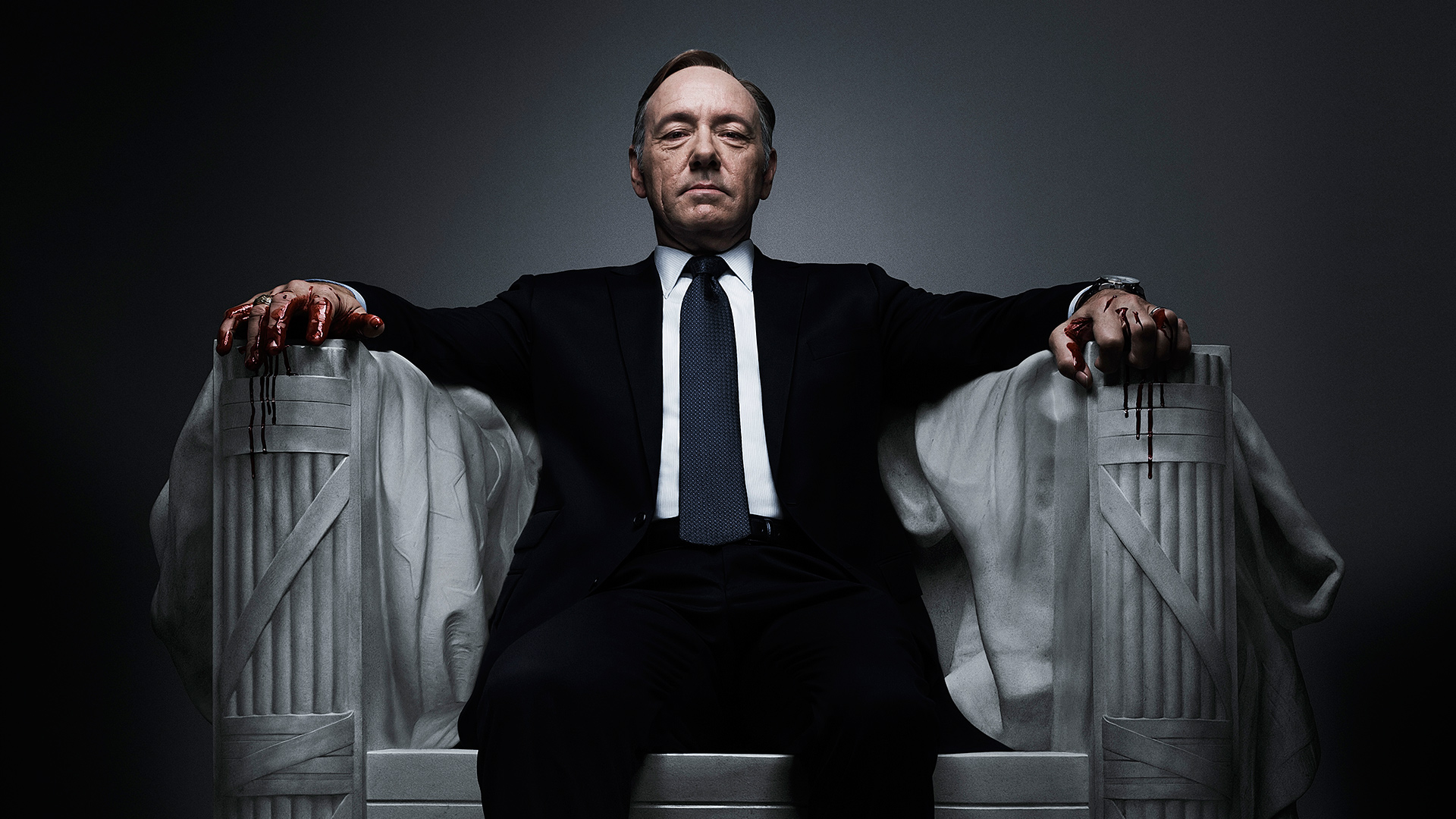 Kevin Spacey as President Francis Underwood - A long way from President Bartlett. 