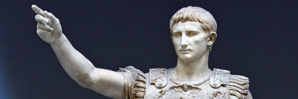 Caesar Augustus, the first emperor in the ancient Roman Empire