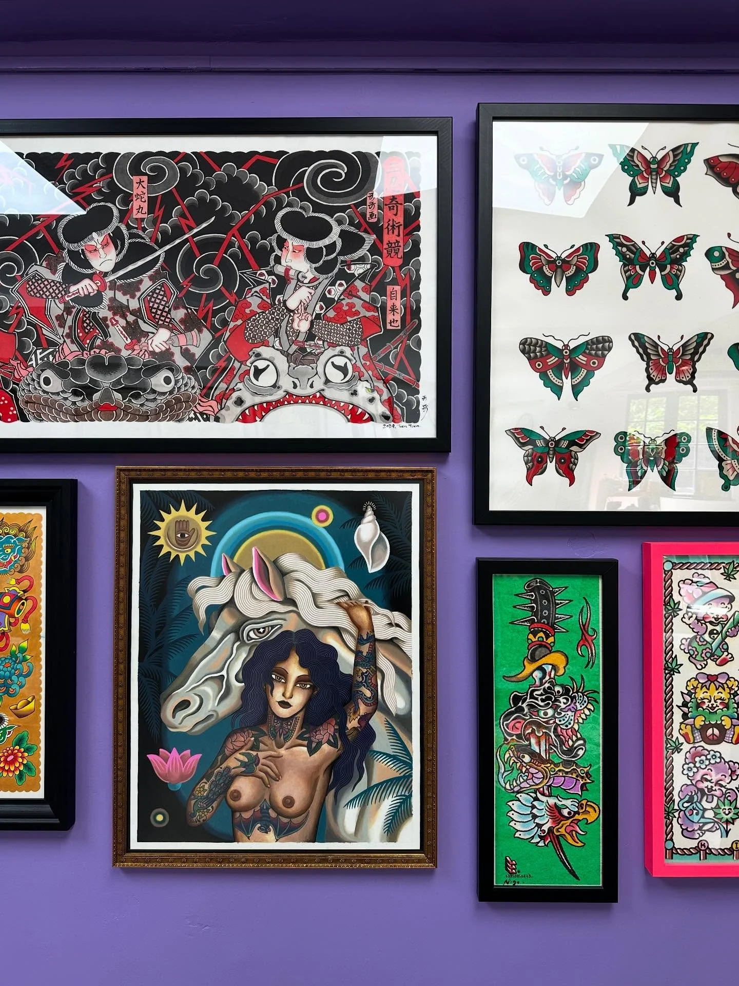 Plenty of tattoo inspiration to look at in the shop, come visit us for ideas. Consultations with our artists are free. Walk ins always welcome from Monday-Saturday. DM, WhatsApp or email for more info 💜✨