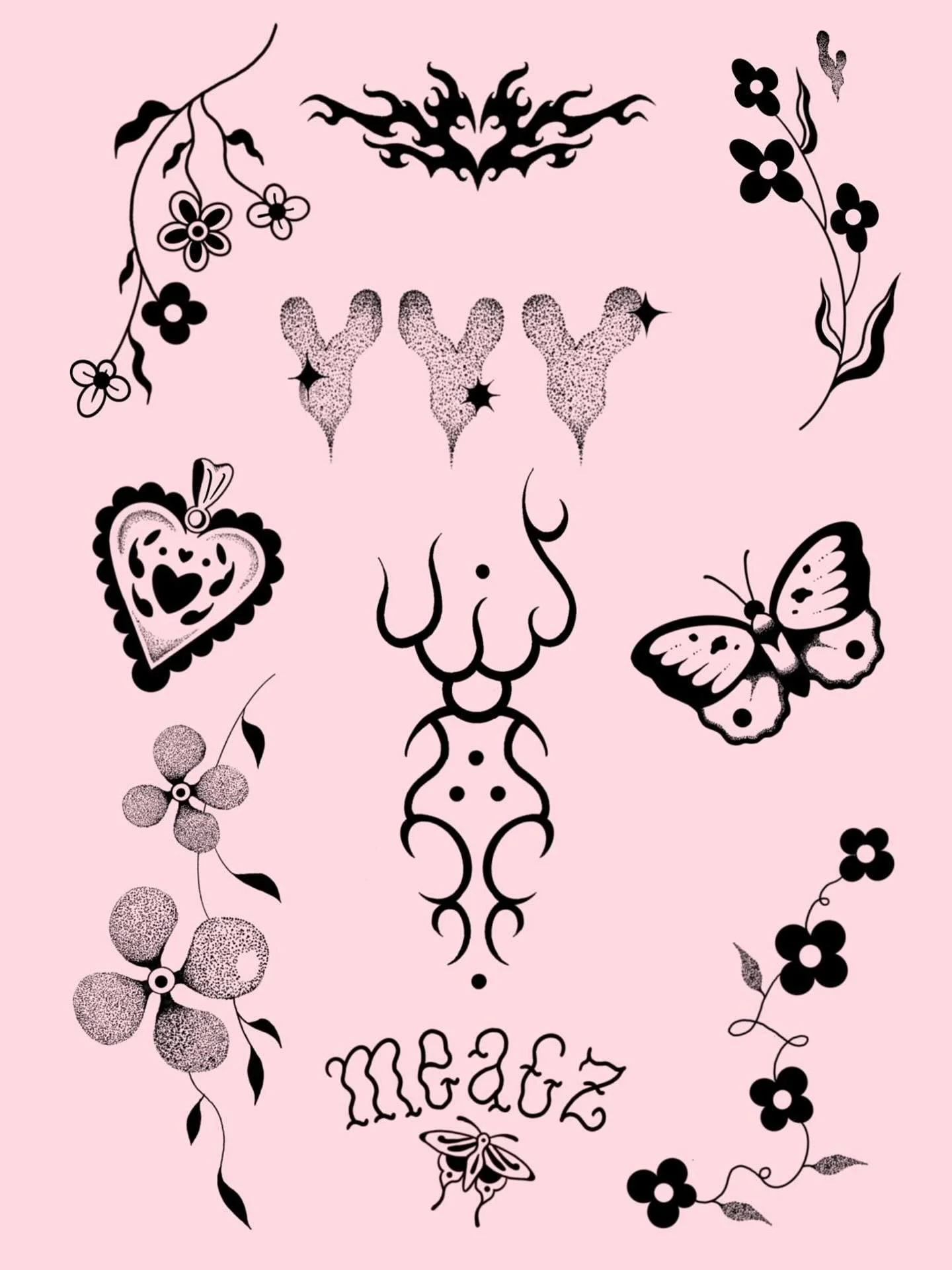 Tattoo flash by @meagz_tattoo ✨🌝🐰

Come choose a tattoo from this sheet or from many more designs at our Mid-Autumn Flash Day happening on the 5th of October Sunday. We are taking walk up tattoos in the shop all day from 11am. Custom work is also w