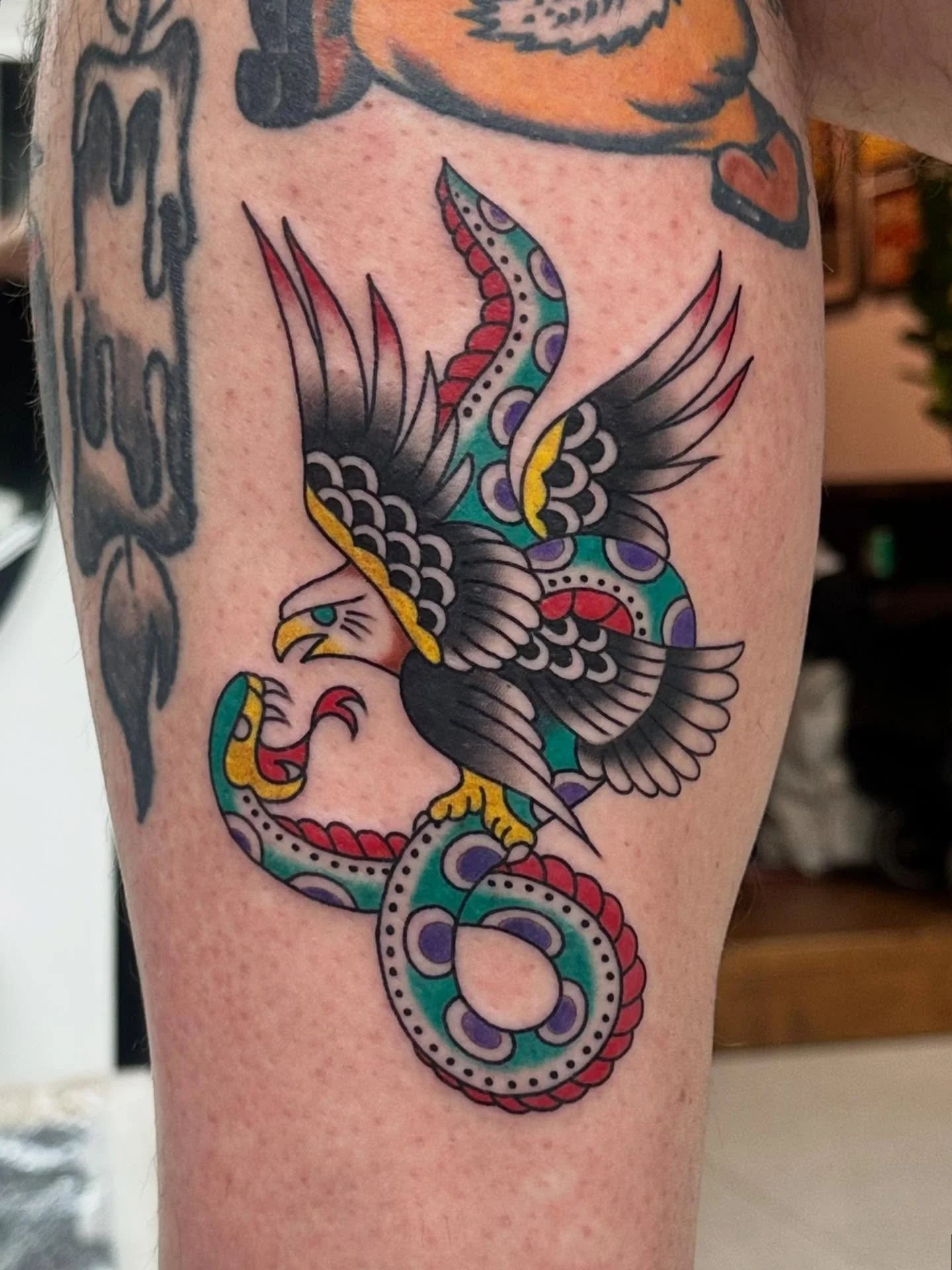 Snake and eagle by @rikakorp DM, WhatsApp or email to book and appointment or consultation 🦅🦅🦅✨