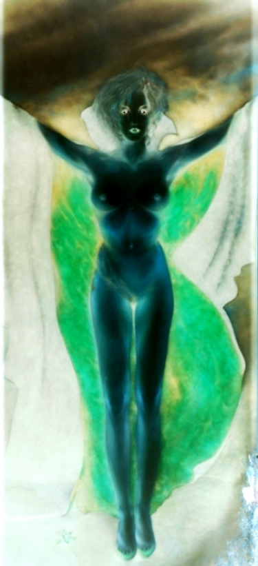 Genesis . From evil's cozy cocoon/emerging, blossoming /yet but not quite yet...