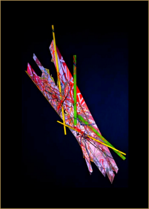 . Judy Garland . 1981. Acrylic, Oil, Lacquer, Glitter On Silver Mirror. 106" On Diagonal.