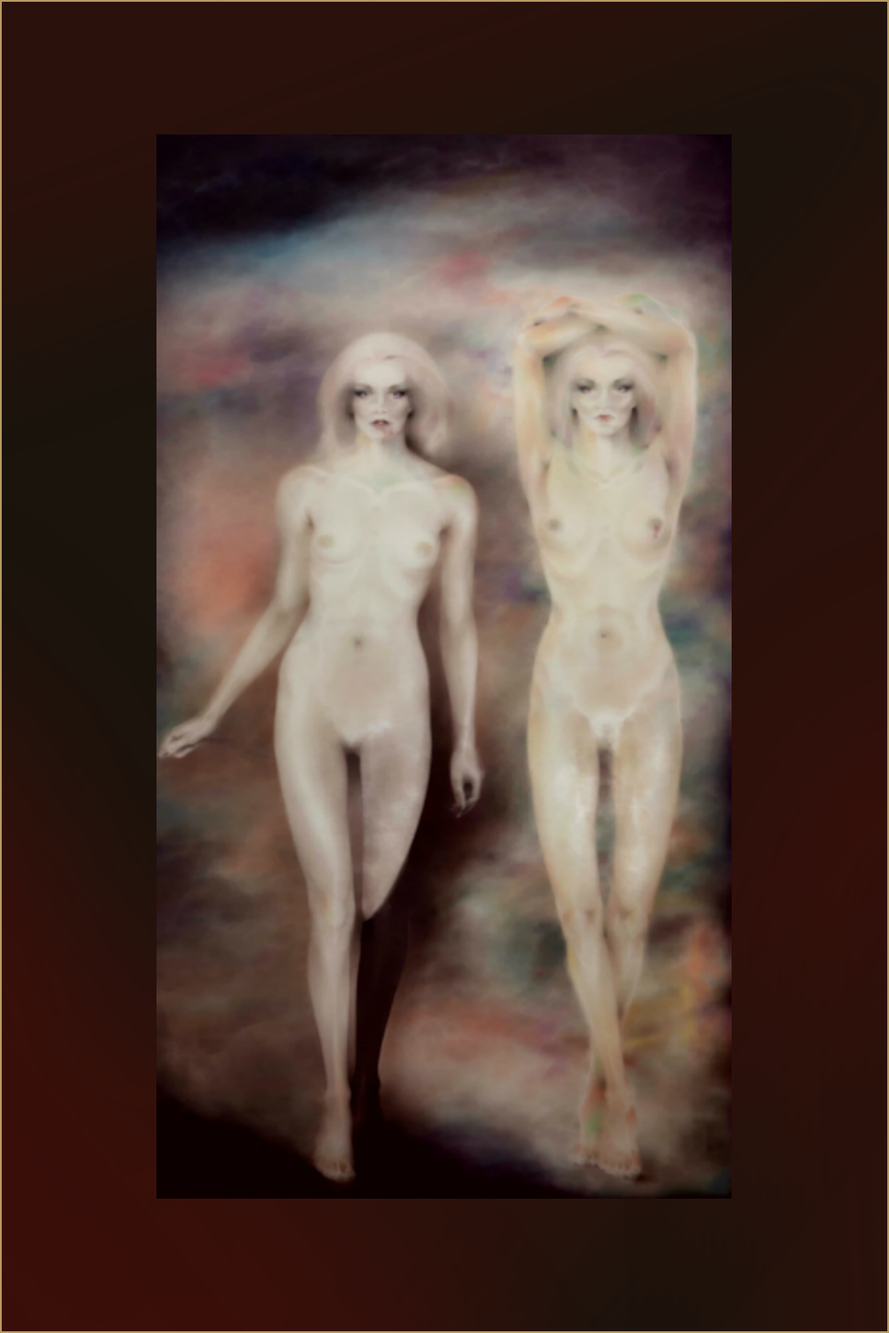 . Church And Science . 2004. Eye Shadow On Silver Mirror. 85 x 43". Choose Your Poison. Who Will Wipe This Blood Off Us? With What Water Could We Purify Ourselves? What Festivals Of Atonement Shall We Need To Invent? Is Not The Greatness Of